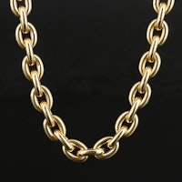 Italian 18K Cable Link Necklace