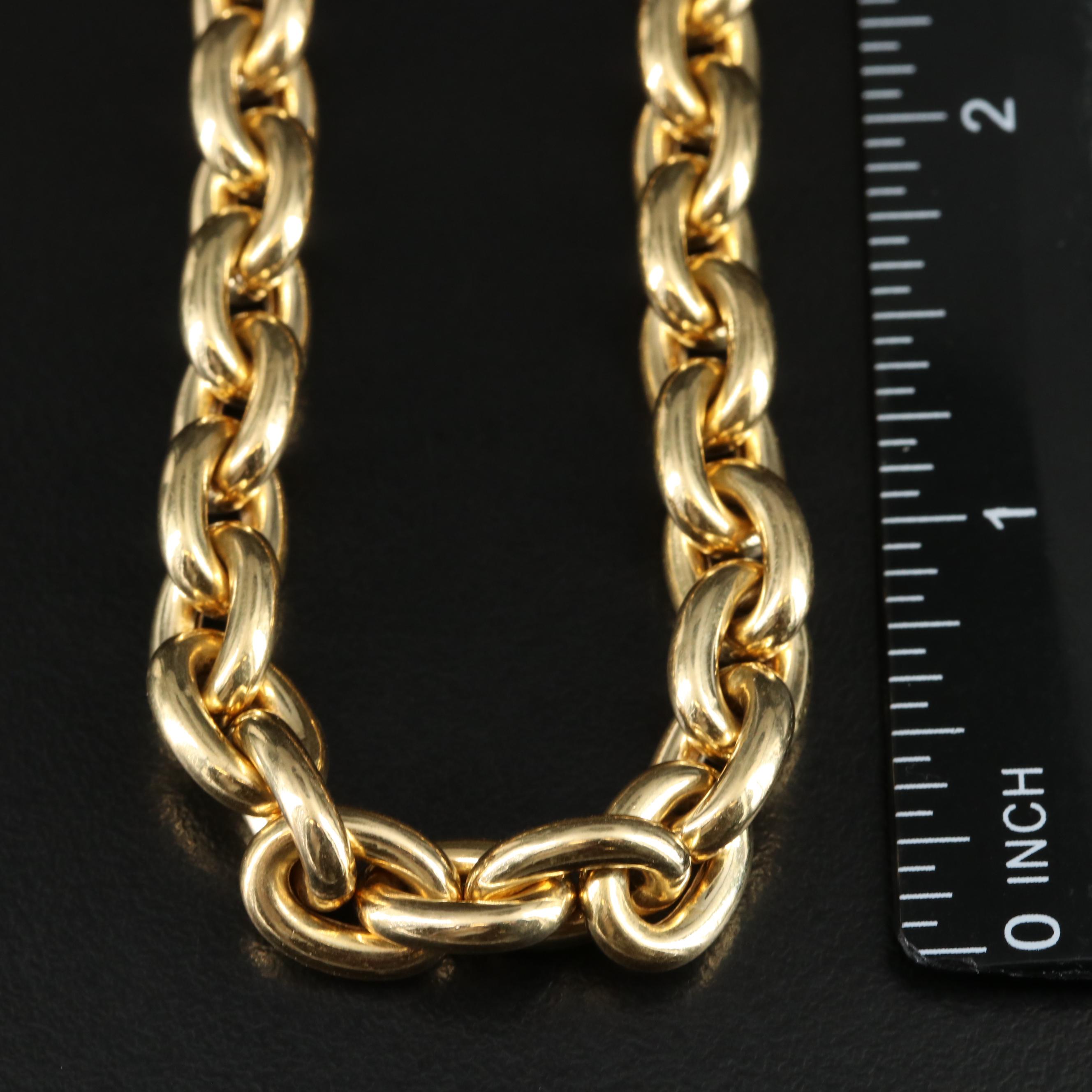 Italian 18K Cable Link Necklace
