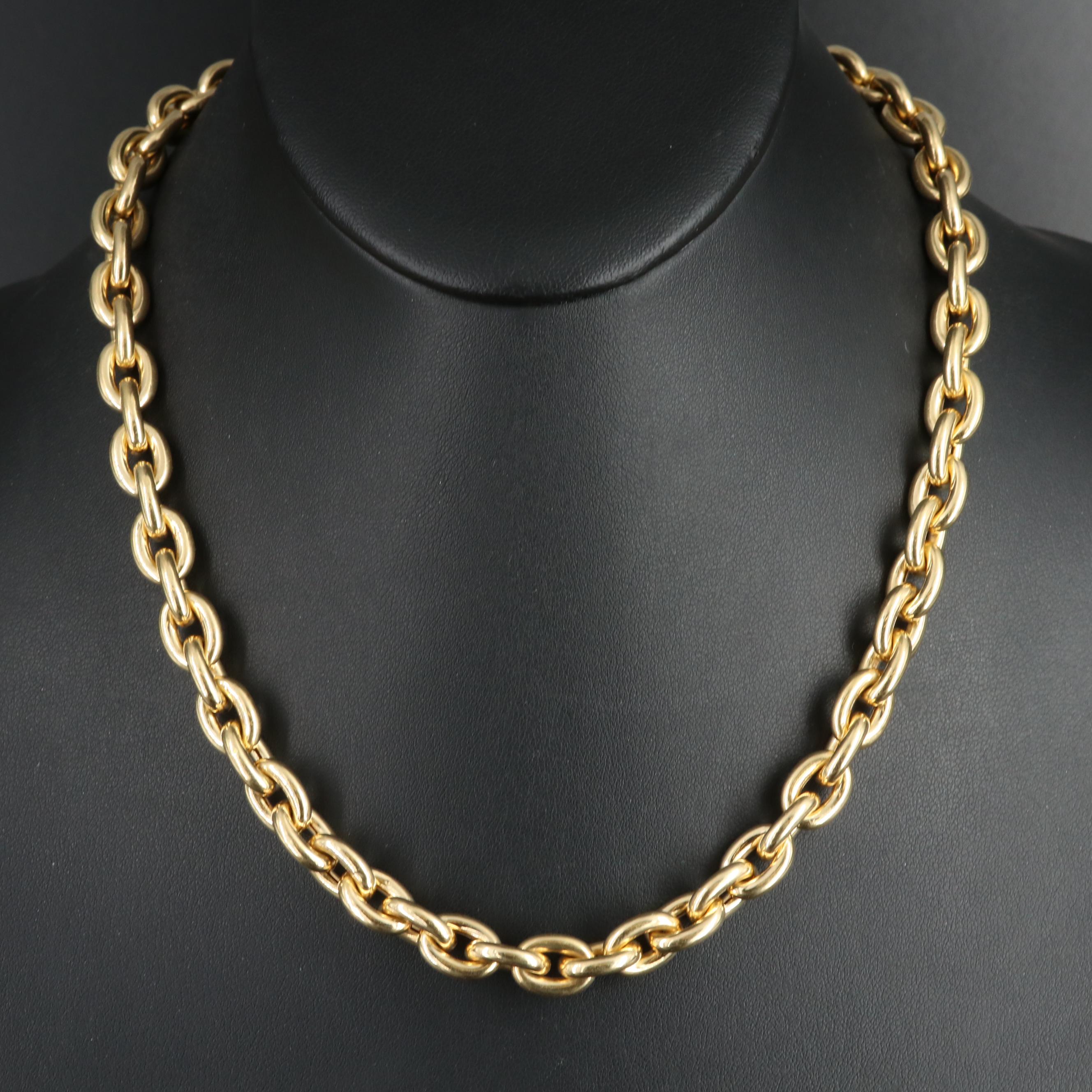 Italian 18K Cable Link Necklace
