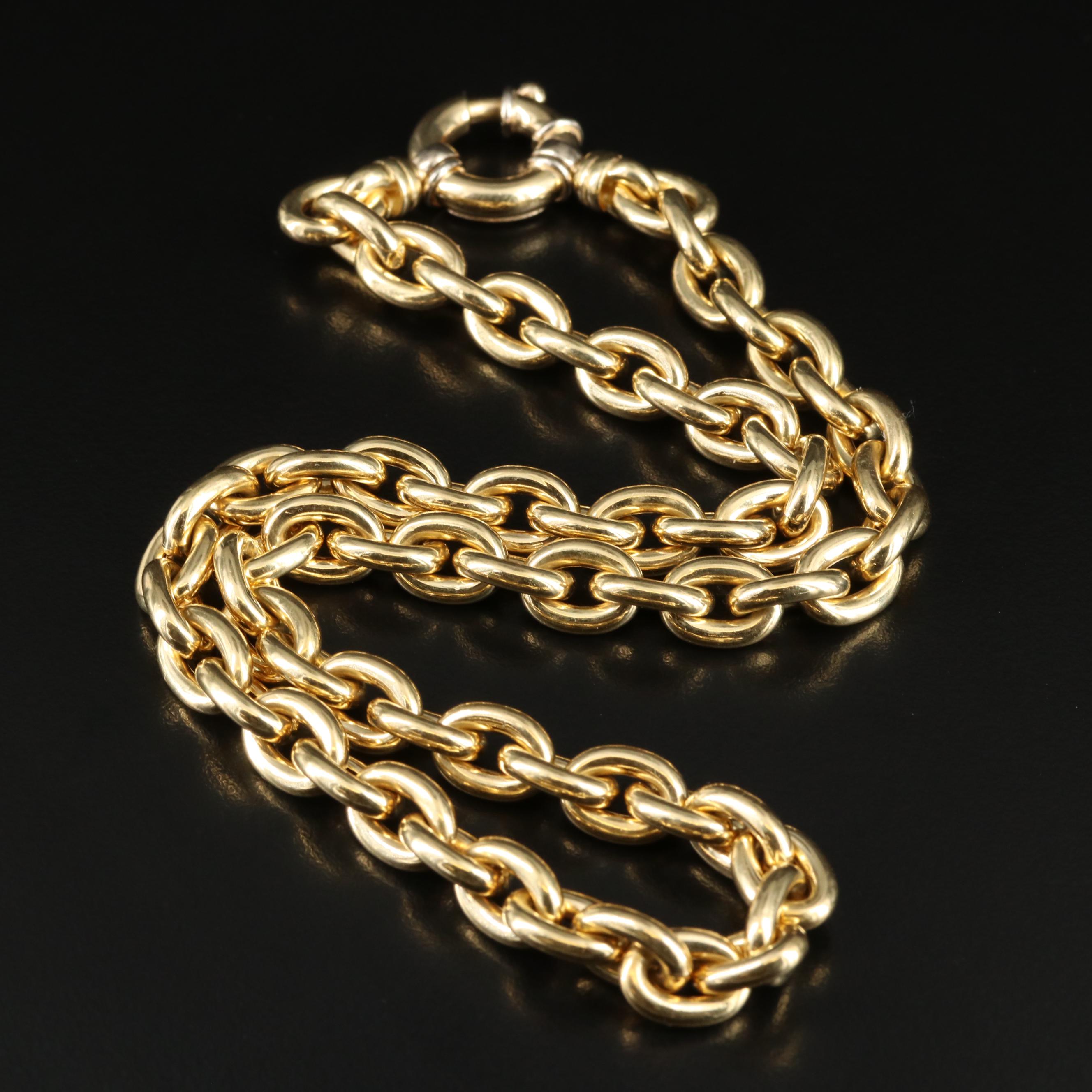 Italian 18K Cable Link Necklace