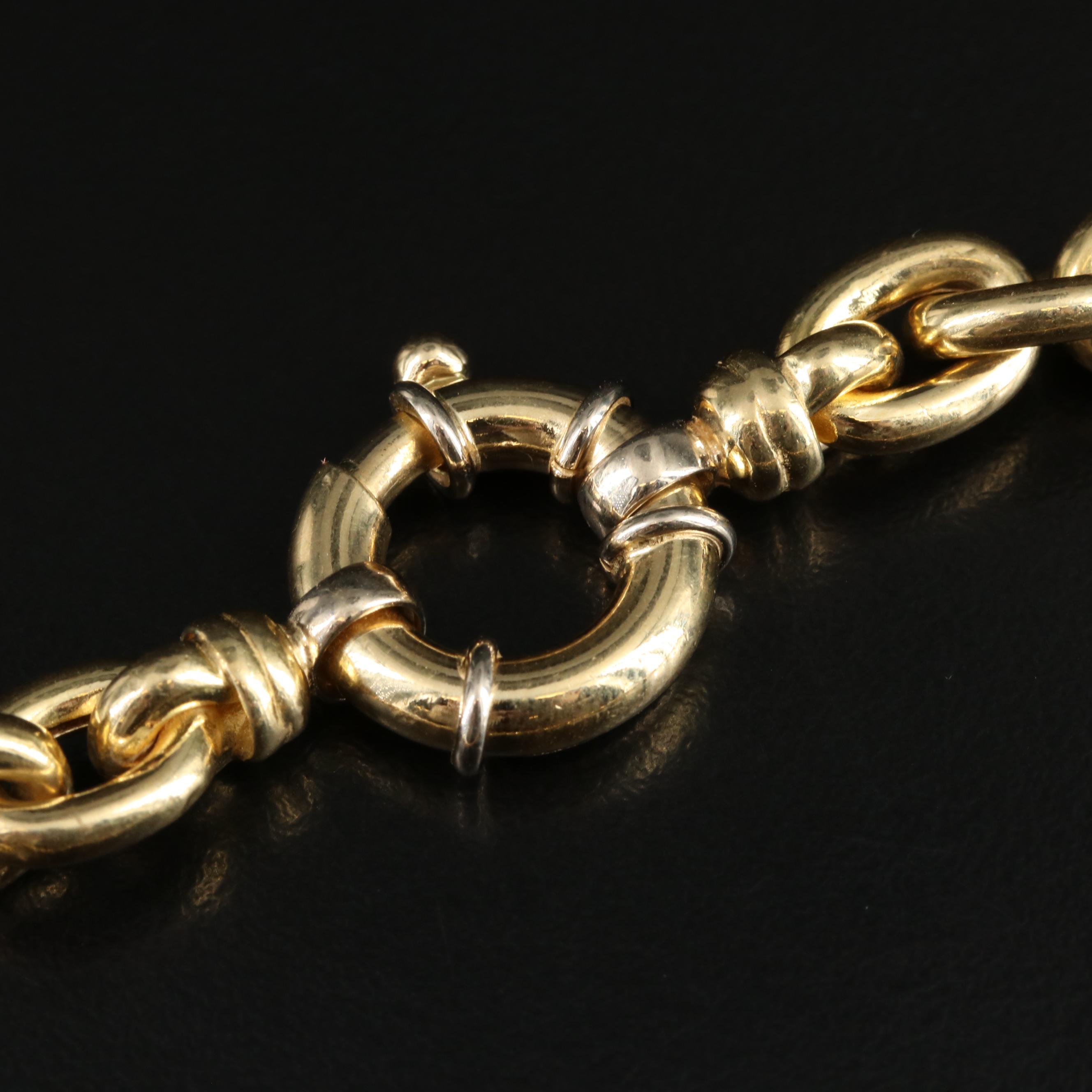 Italian 18K Cable Link Necklace