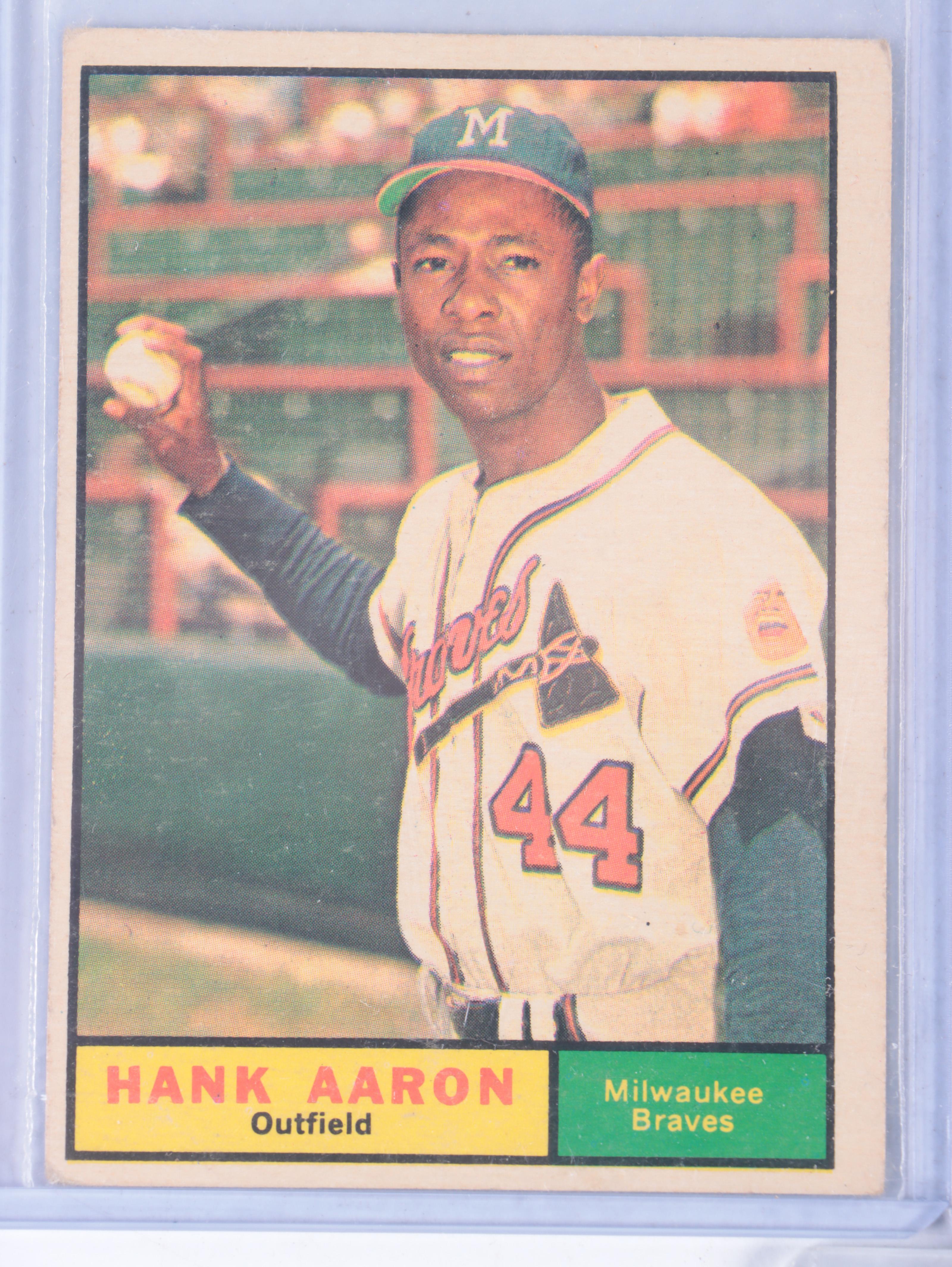Topps Hank Aaron Milwaukee Braves Baseball Cards, 1950s–1960s
