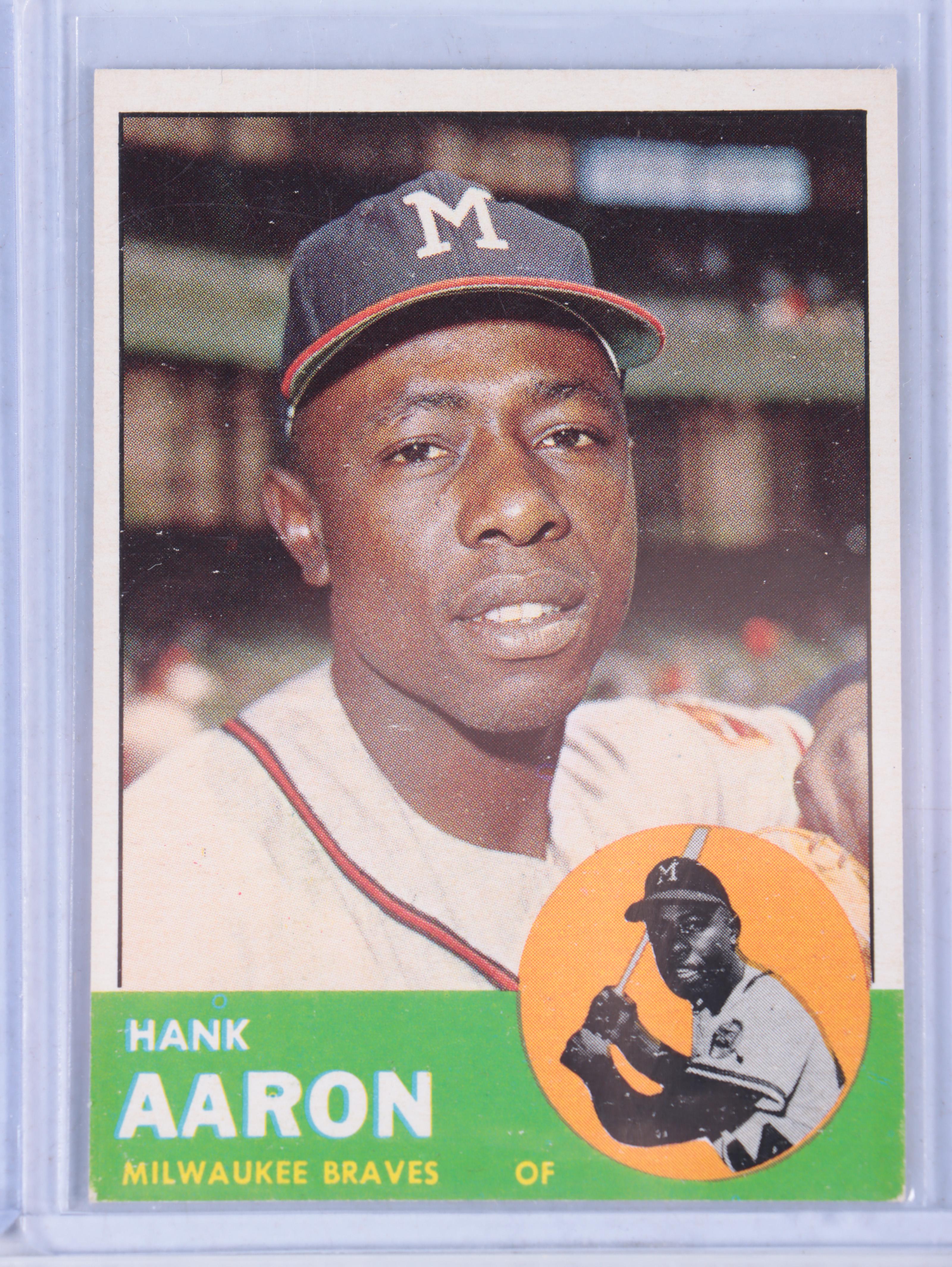 Topps Hank Aaron Milwaukee Braves Baseball Cards, 1950s–1960s