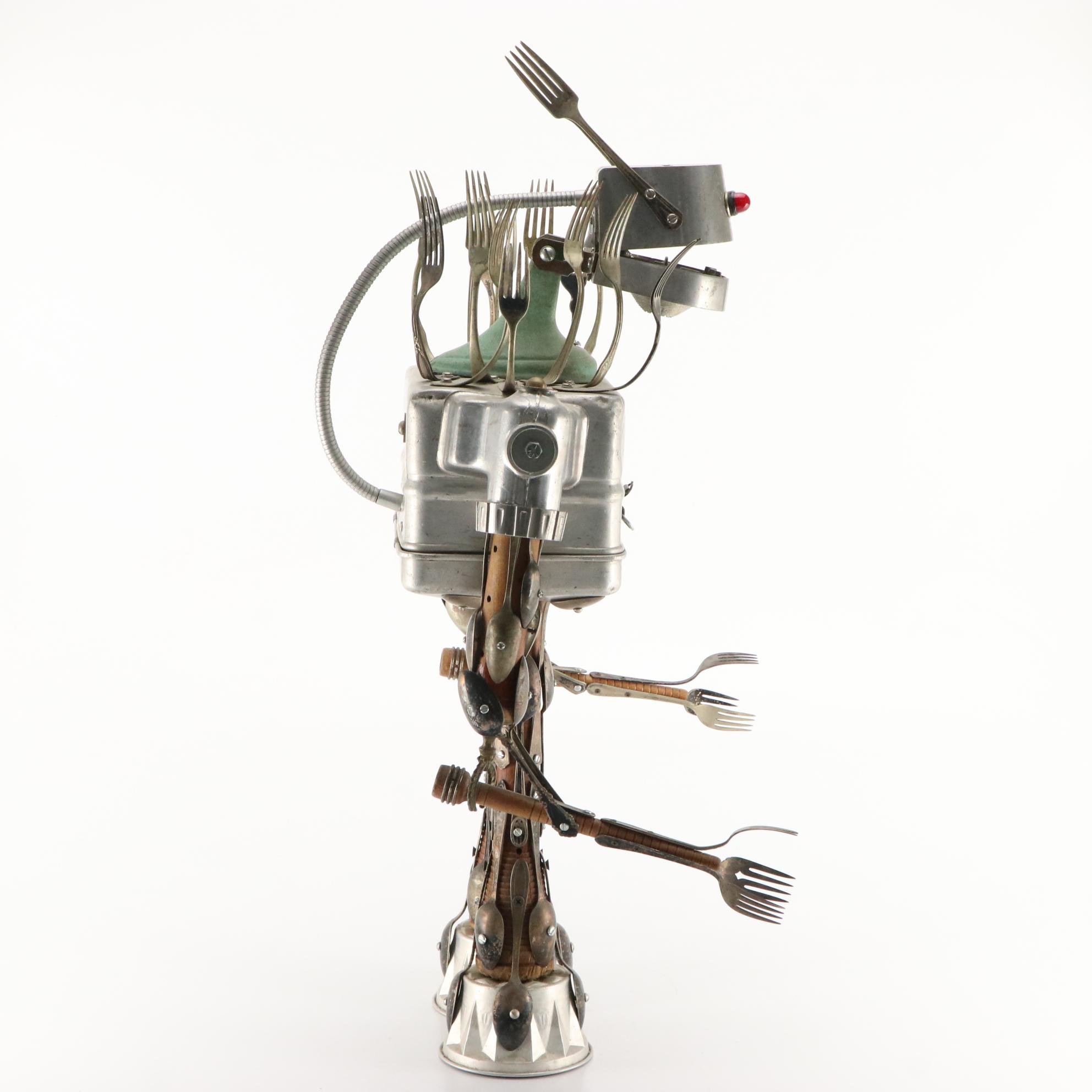 Brian Marshall Salvaged Metal Robot Sculpture "Annihilator," 2009