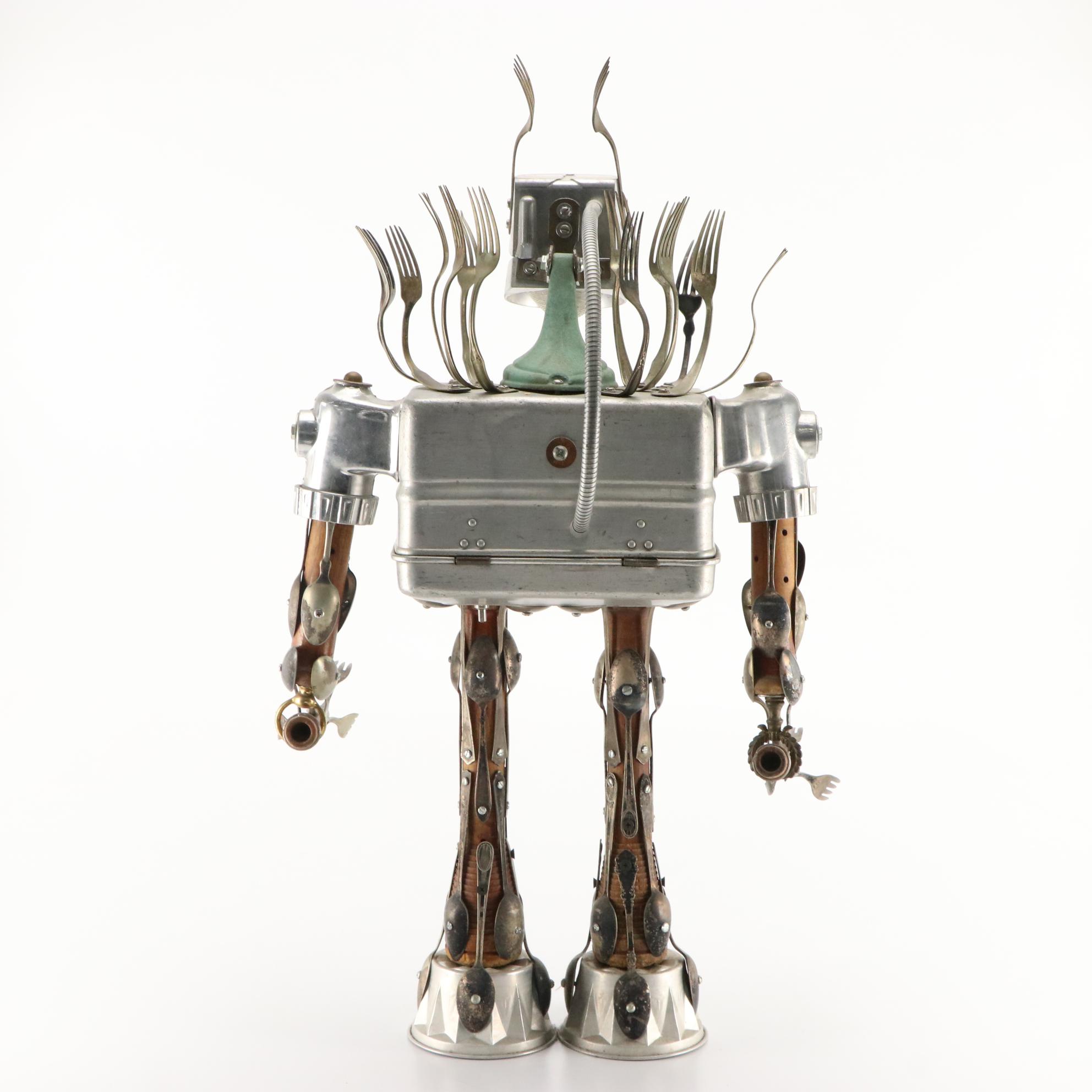 Brian Marshall Salvaged Metal Robot Sculpture "Annihilator," 2009