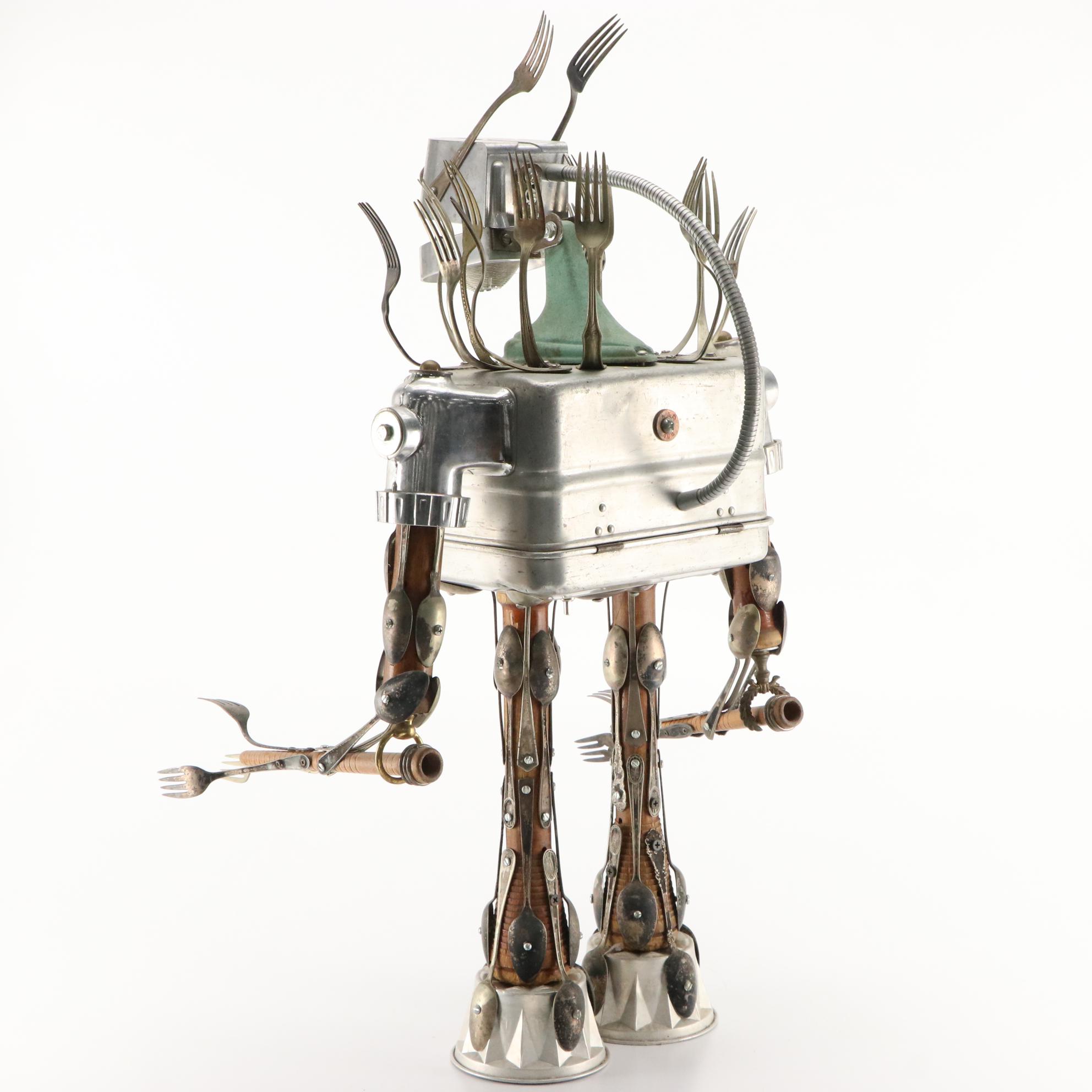 Brian Marshall Salvaged Metal Robot Sculpture "Annihilator," 2009