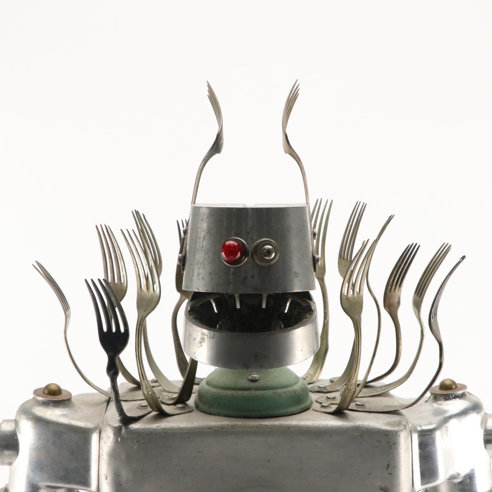 Brian Marshall Salvaged Metal Robot Sculpture "Annihilator," 2009