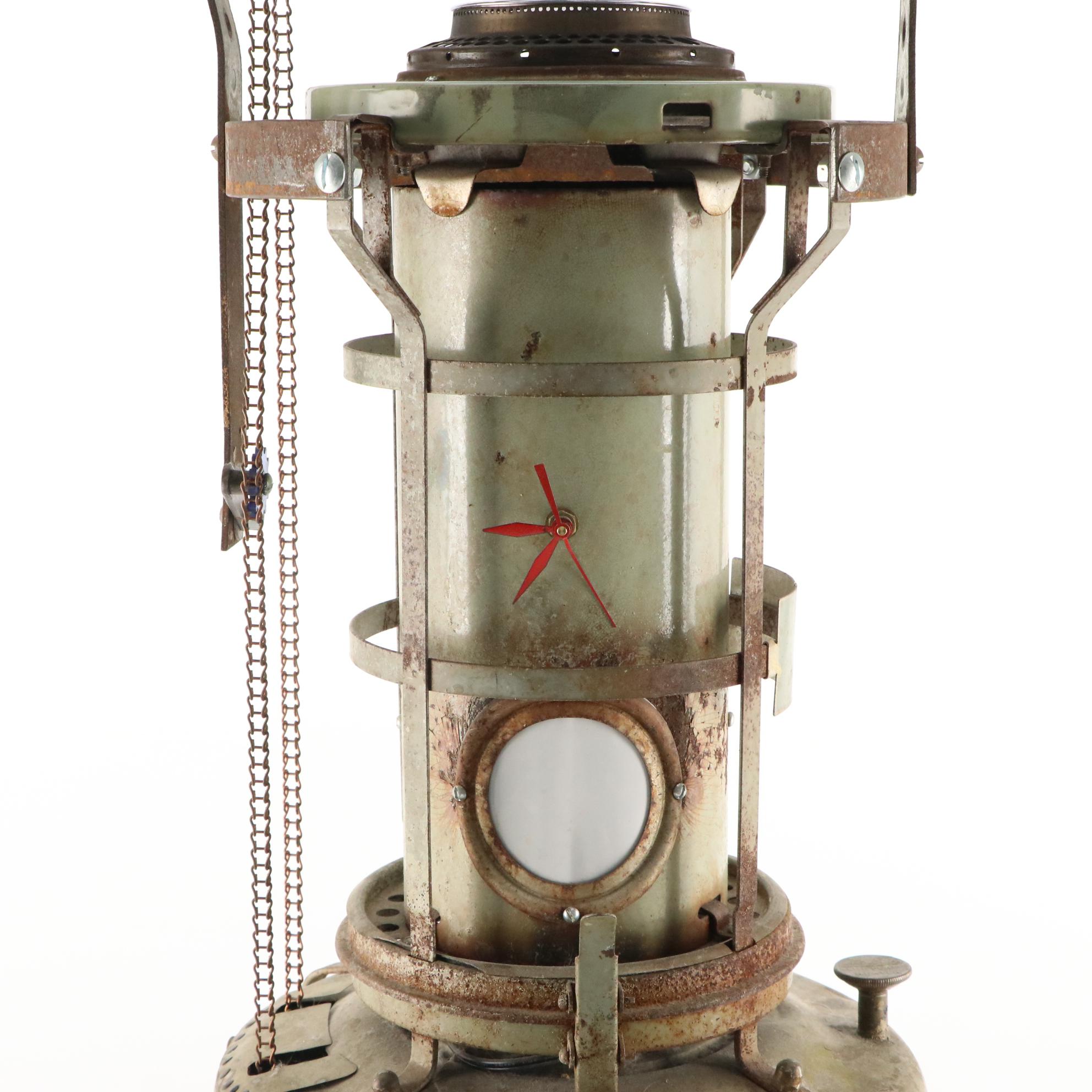 Randall Cleaver Found Object Kinetic Sculpture of Rotating Globe With Eyes