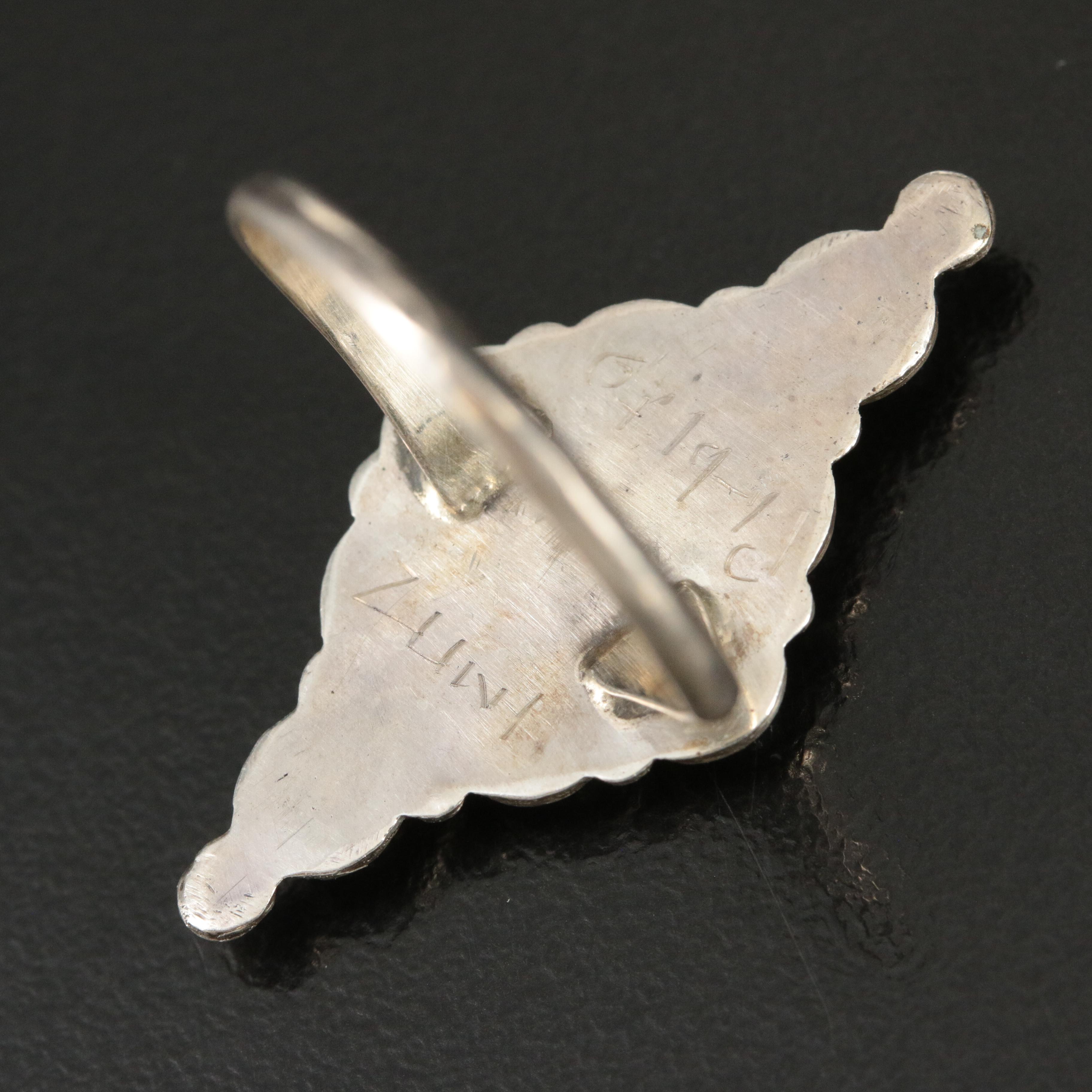 Western Style Sterling Turquoise Ring