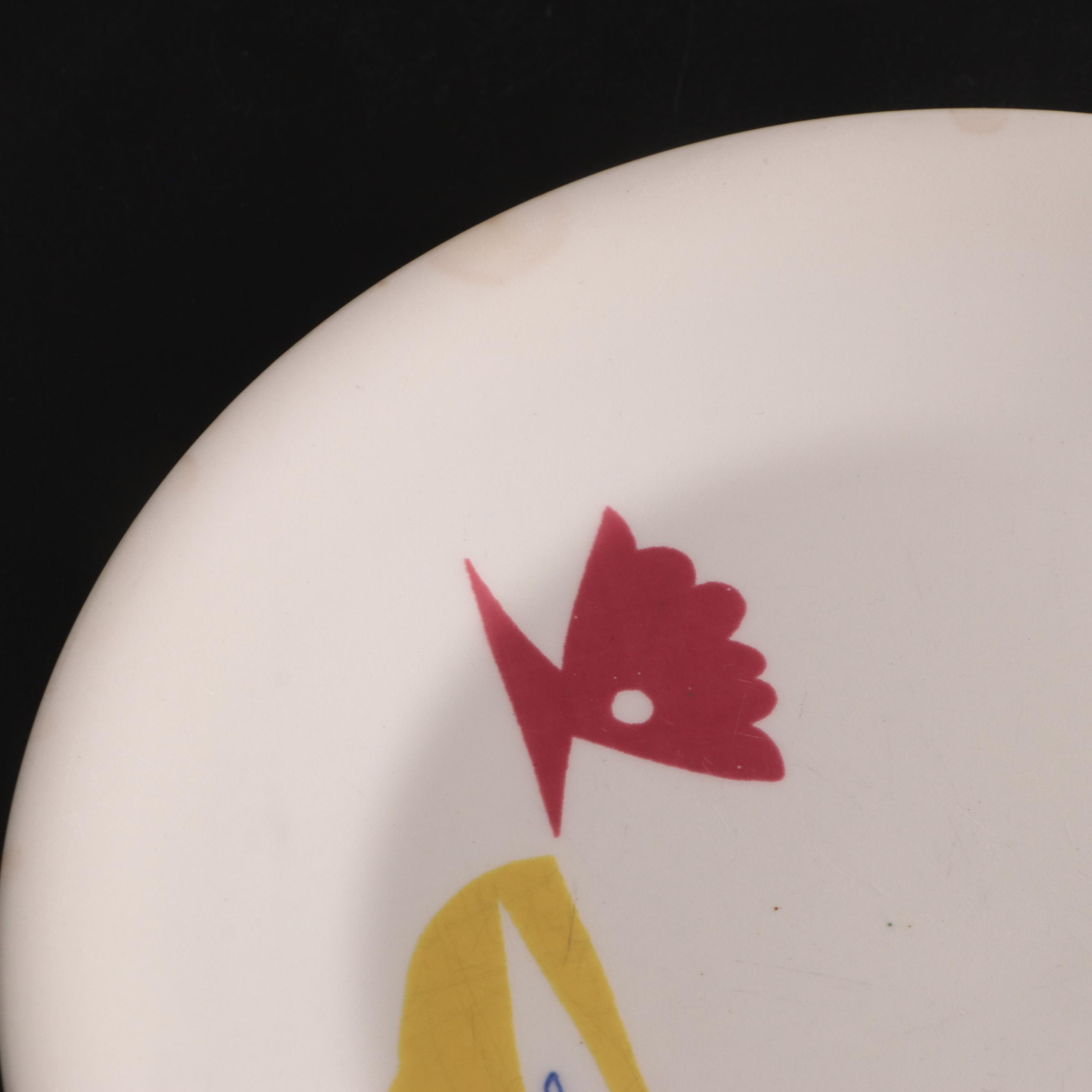 Hall "Chinese Red" Sundial Casserole Dish with Scandinavian Dinnerware