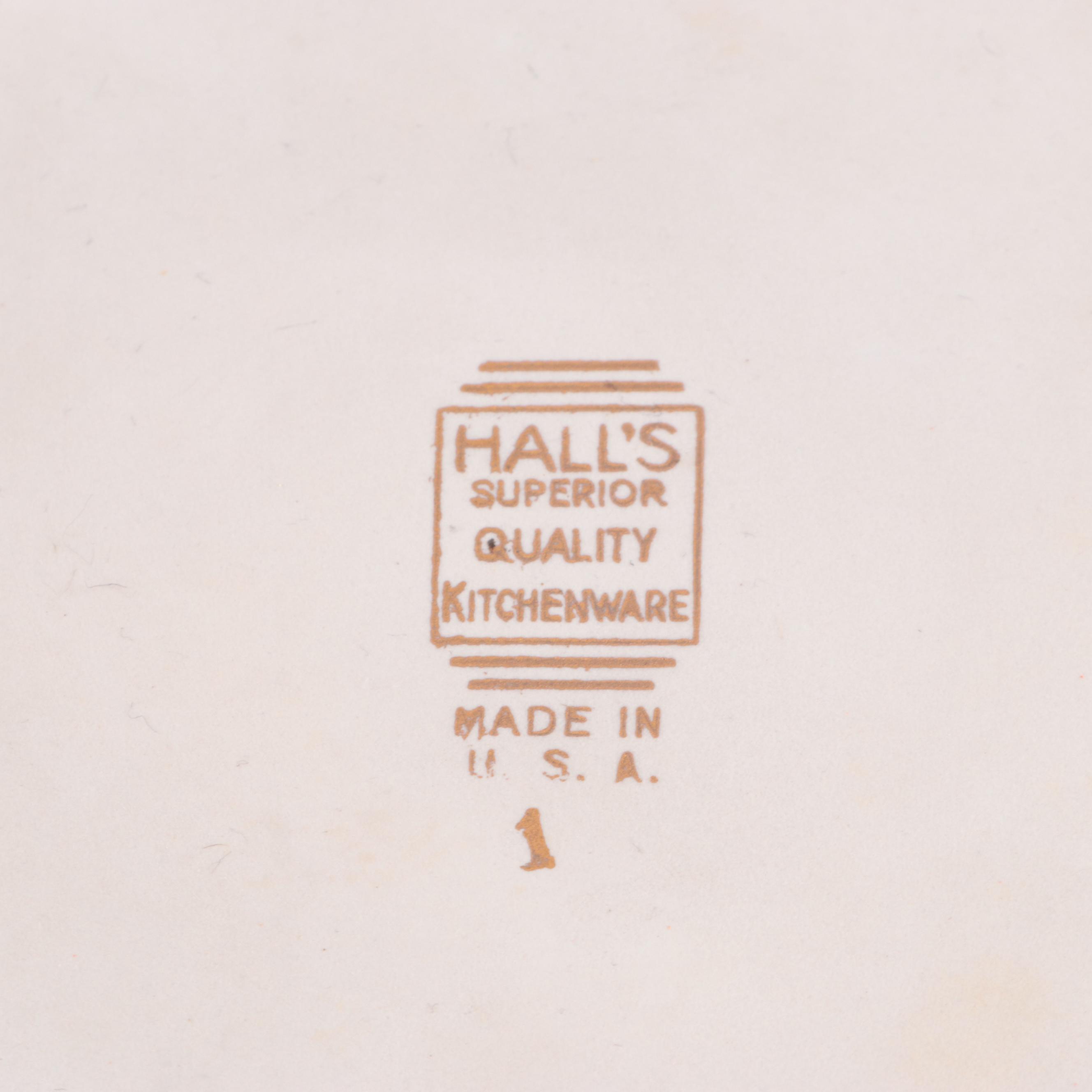 Hall "Chinese Red" Sundial Casserole Dish with Scandinavian Dinnerware