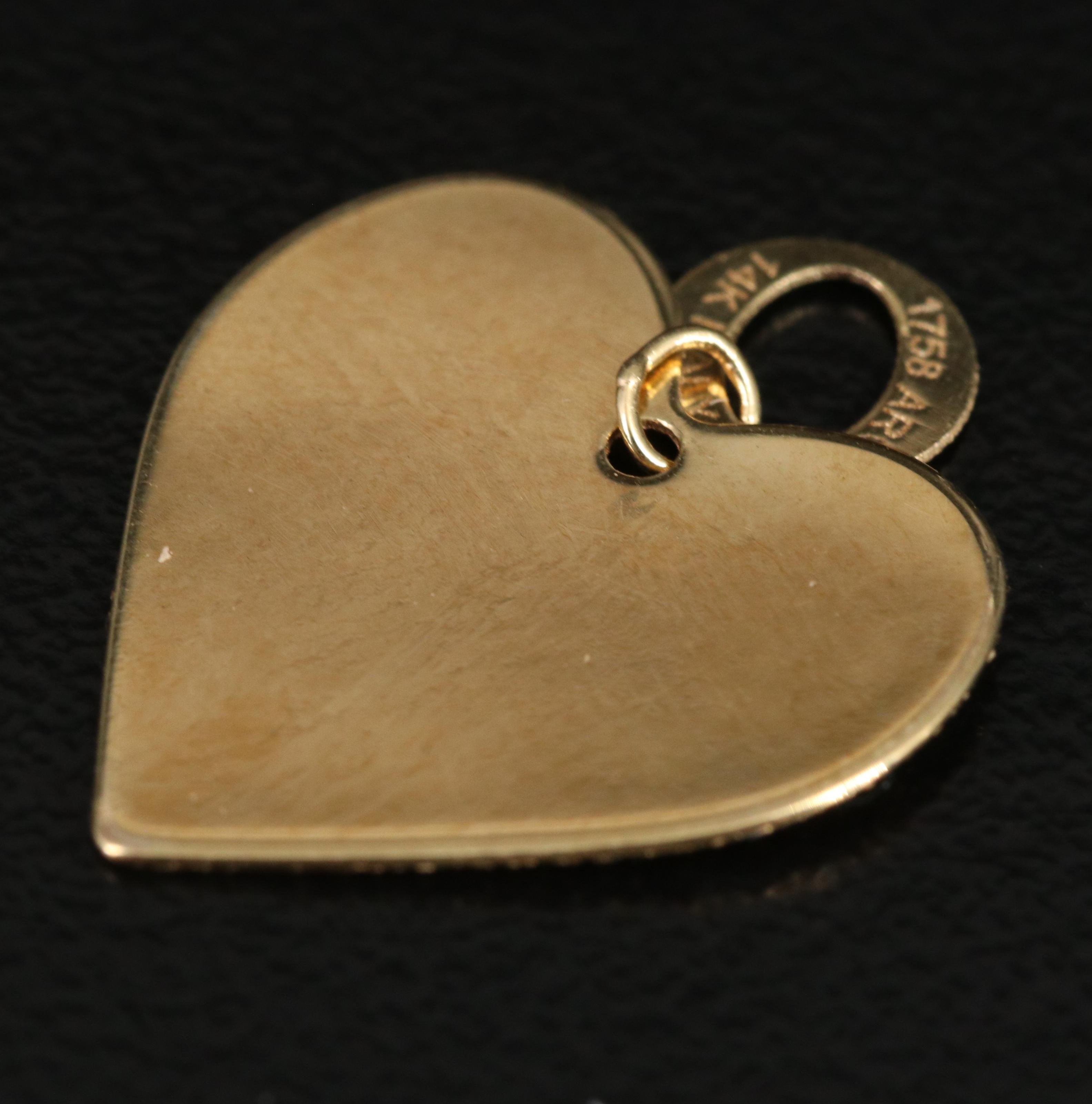 Italian 14K Heart Pendant