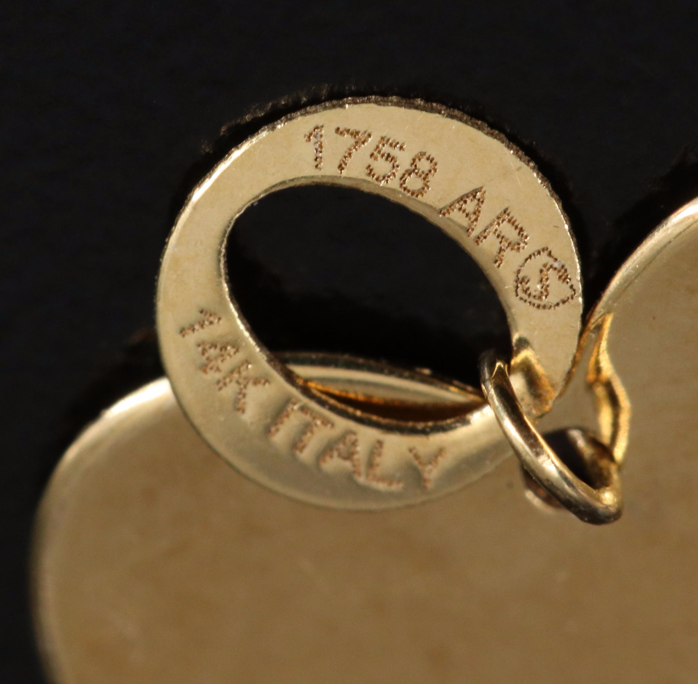 Italian 14K Heart Pendant