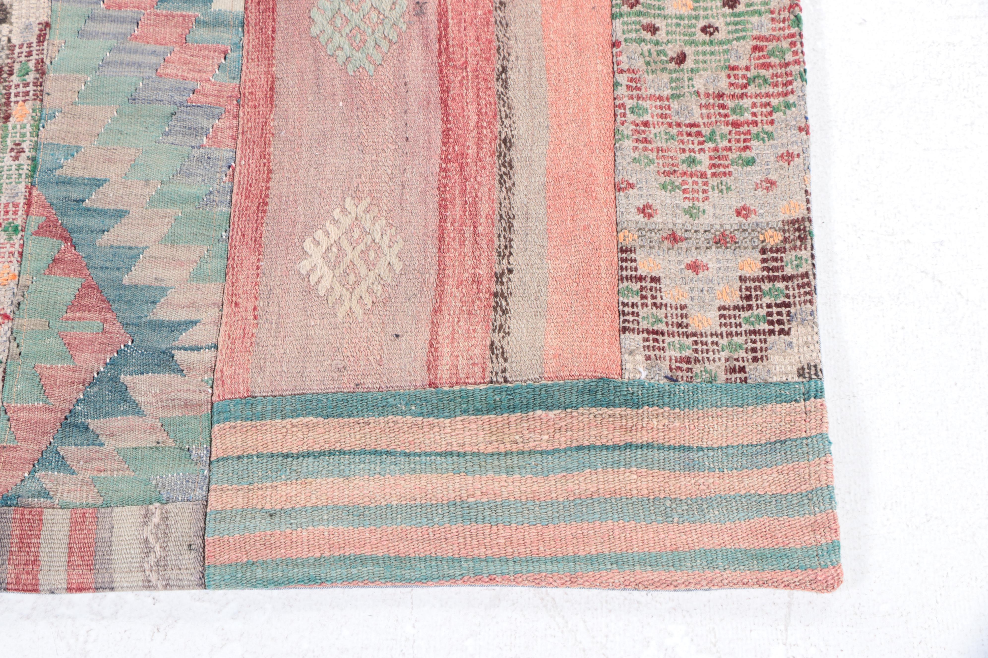 6'8 x 9'10 Handmade Turkish Pieced Patchwork Area Rug