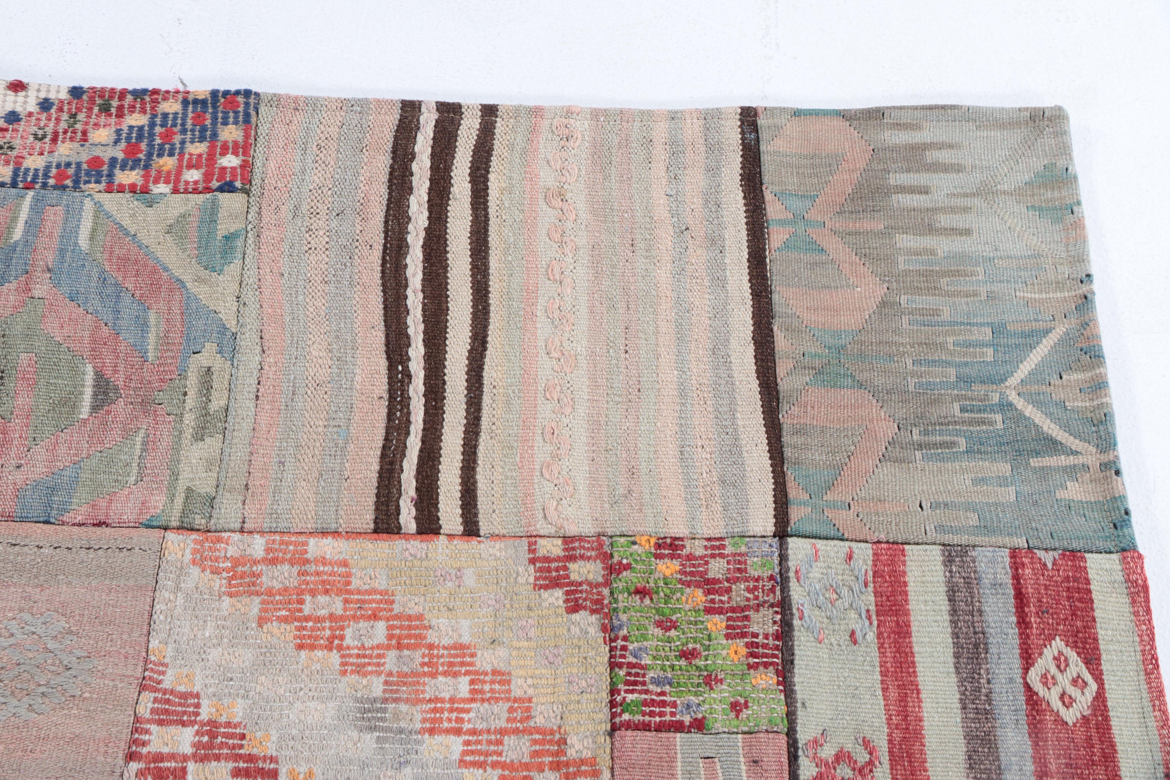6'8 x 9'10 Handmade Turkish Pieced Patchwork Area Rug