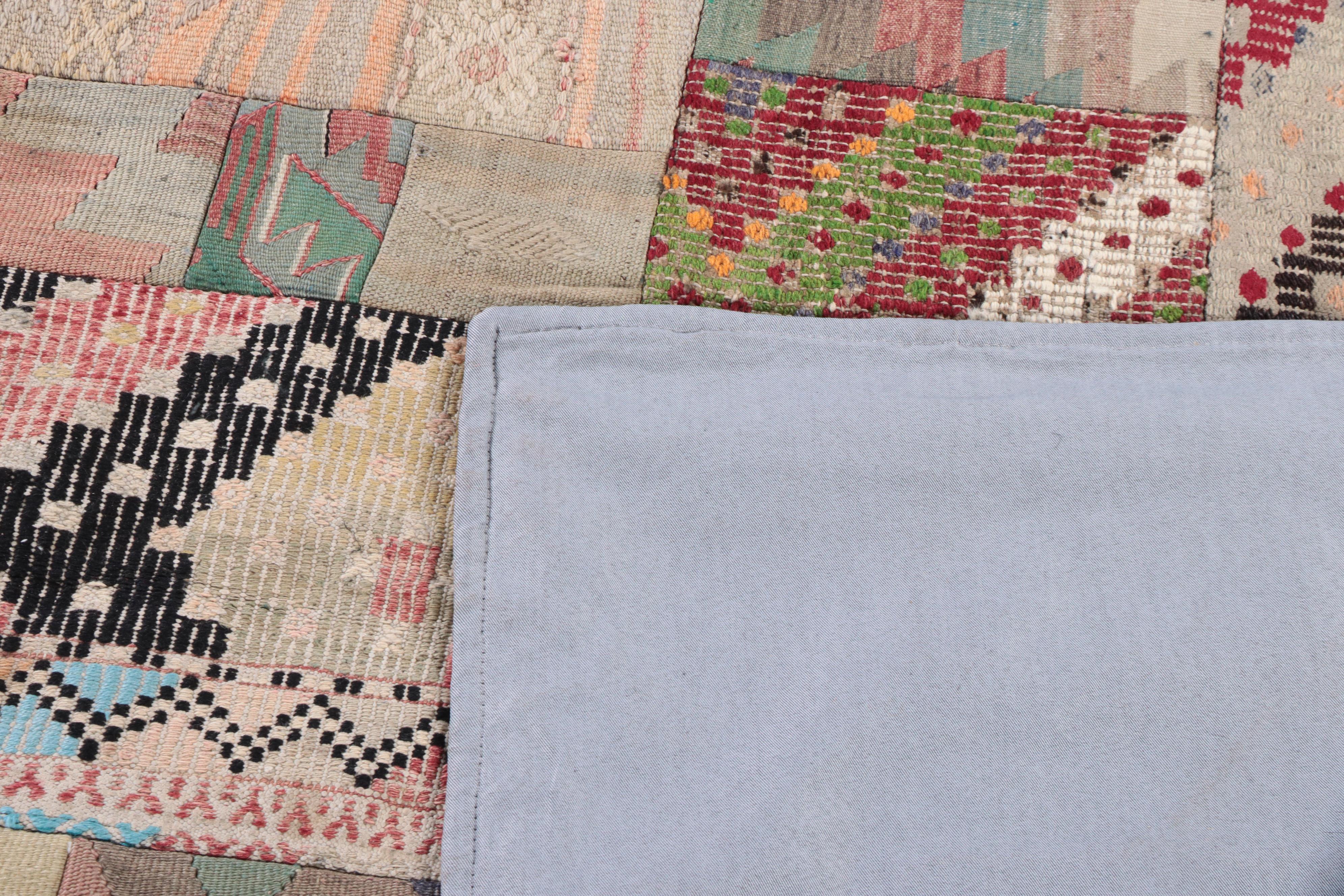 6'8 x 9'10 Handmade Turkish Pieced Patchwork Area Rug