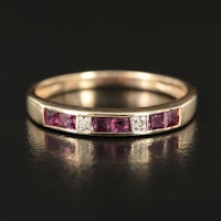 9K Ruby and Diamond Band Ring