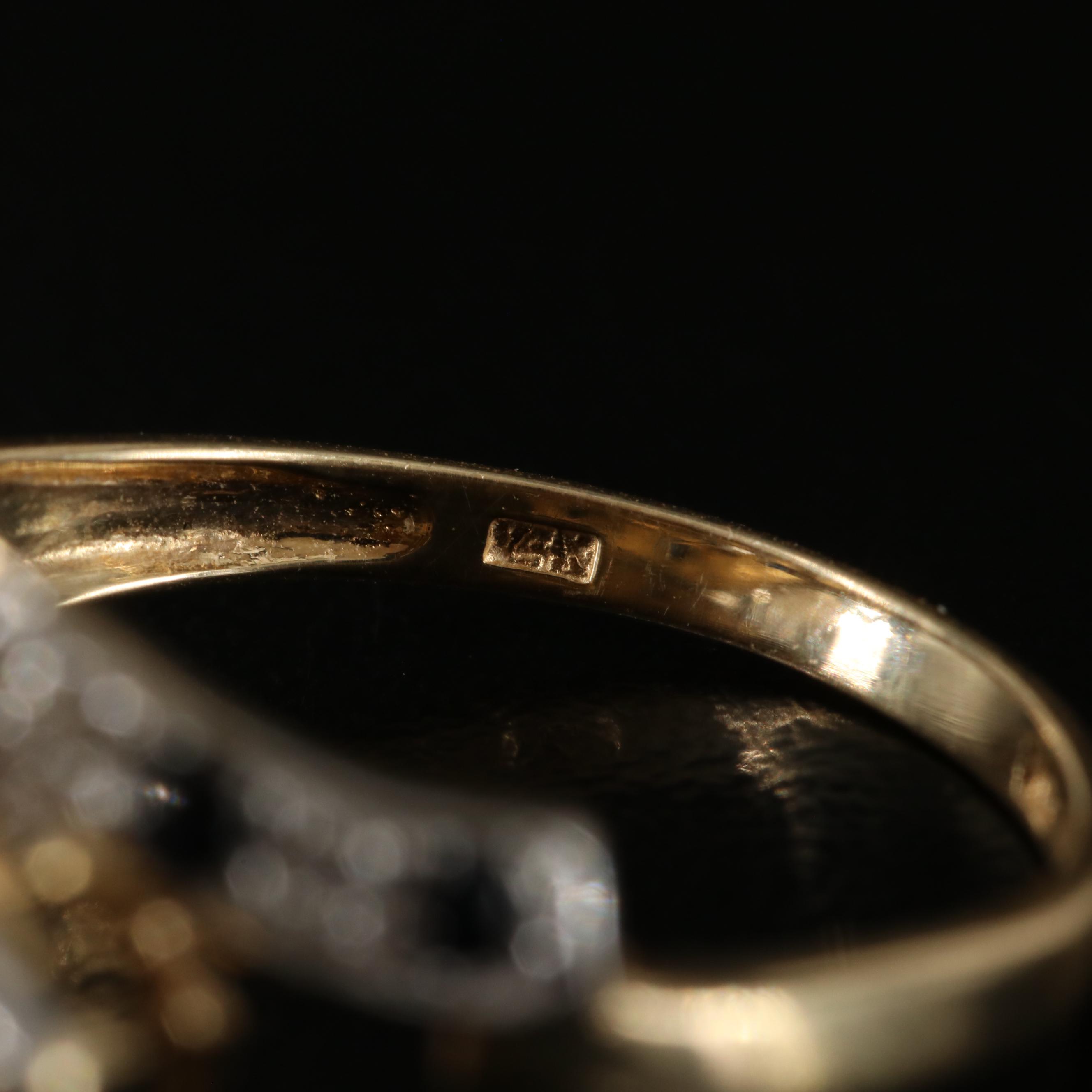 14K Sapphire and Diamond Leopard Ring