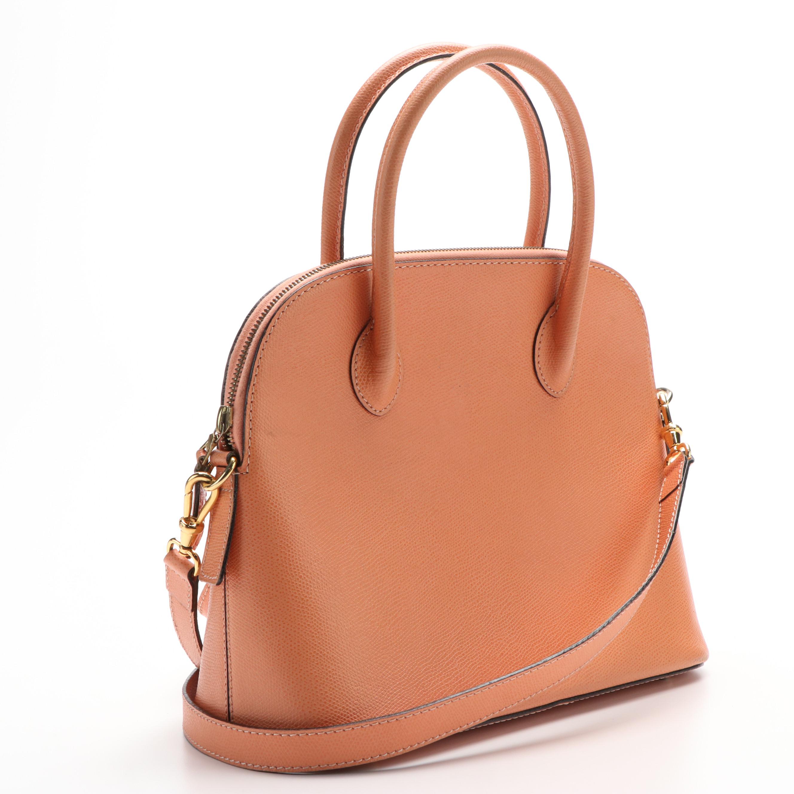 Céline  Bolide Orange Leather Handle Shoulder Bag