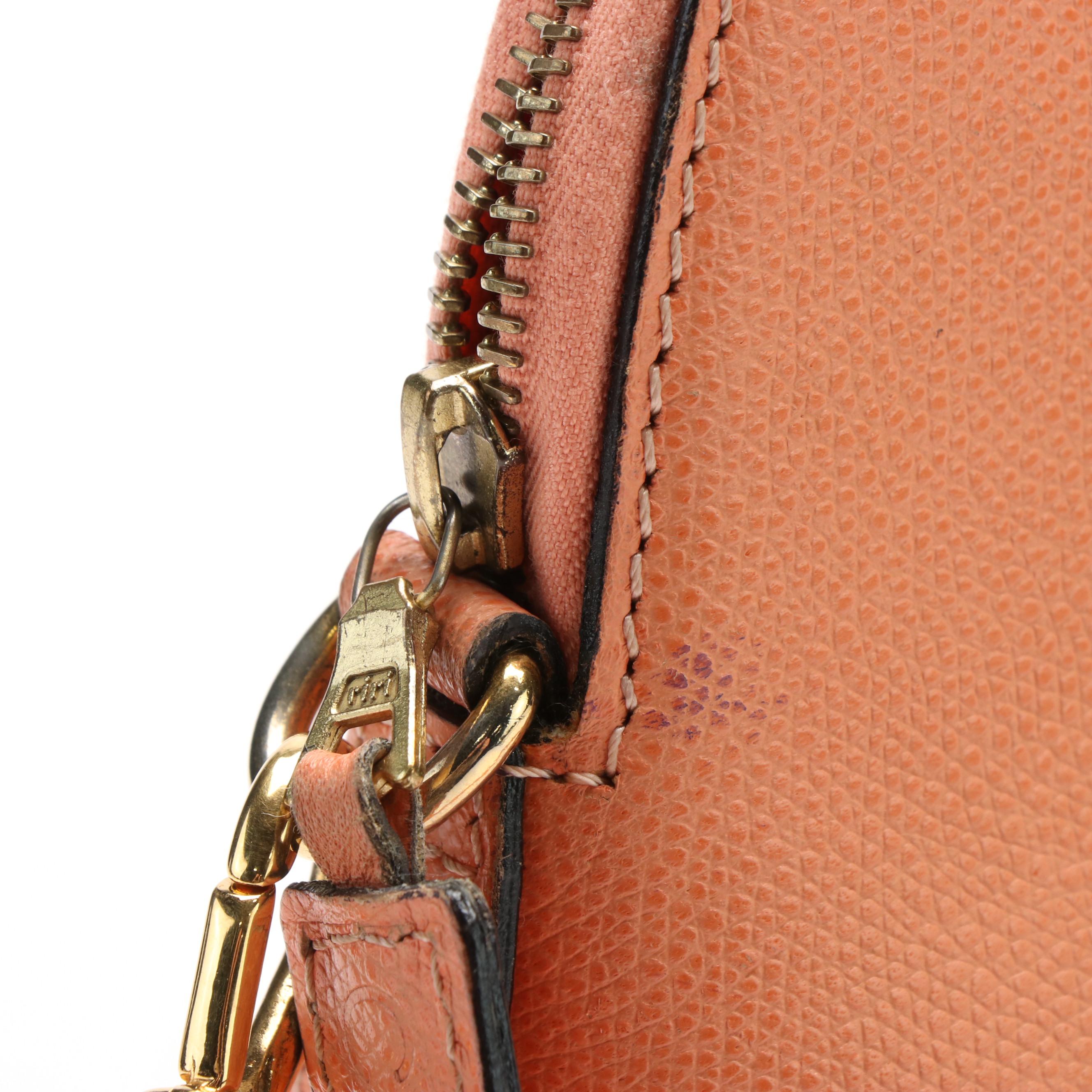 Céline  Bolide Orange Leather Handle Shoulder Bag