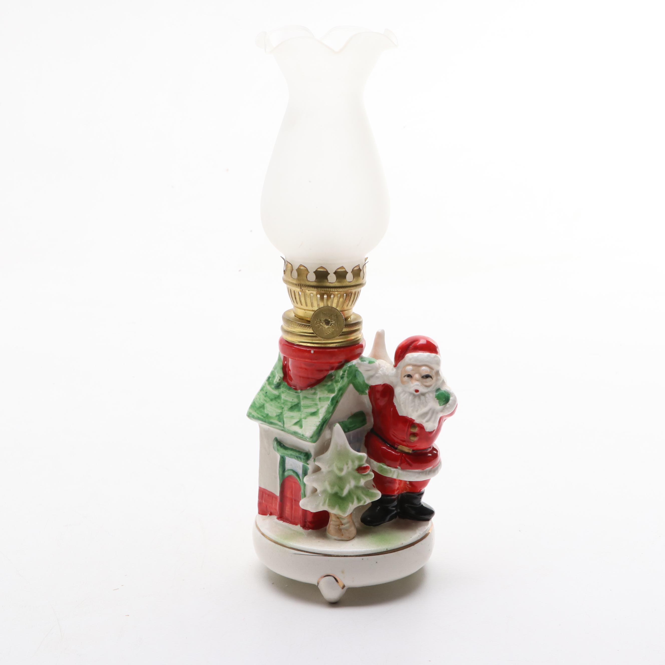 Decorated Christmas Tree, Santa Oil Lamp, and More Seasonal Décor