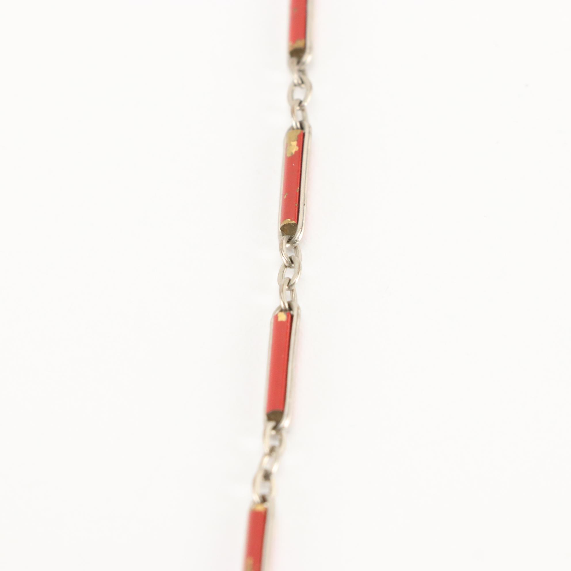 Whiting & Davis Co. Art Deco Enameled Mesh and Hinged Compact Evening Purse