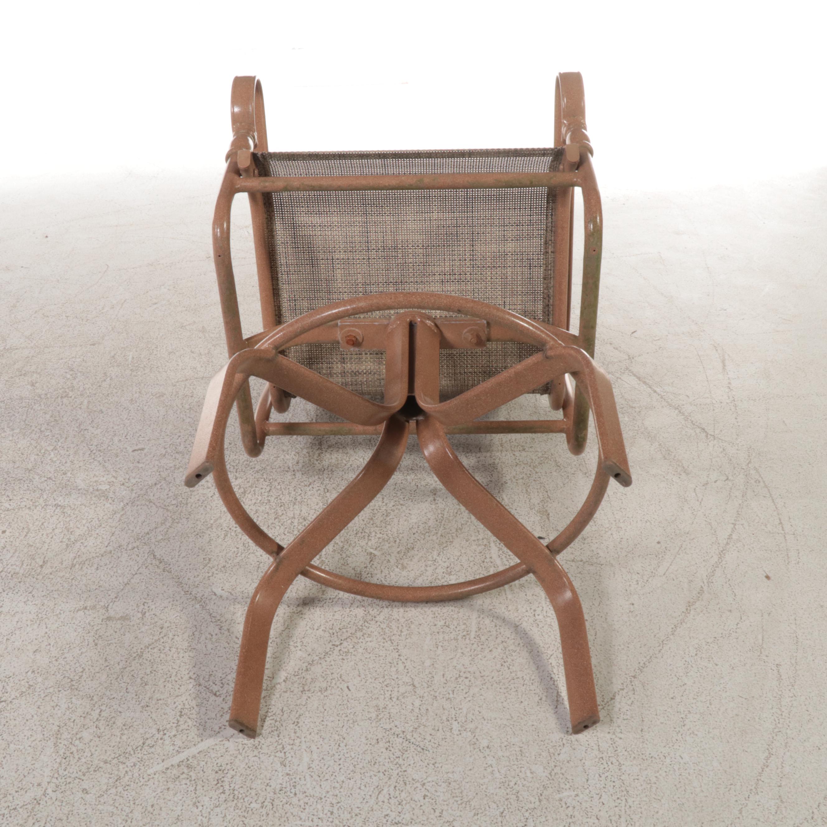 ThreePiece PowderCoated Aluminum and Glass Top Patio BarHeight