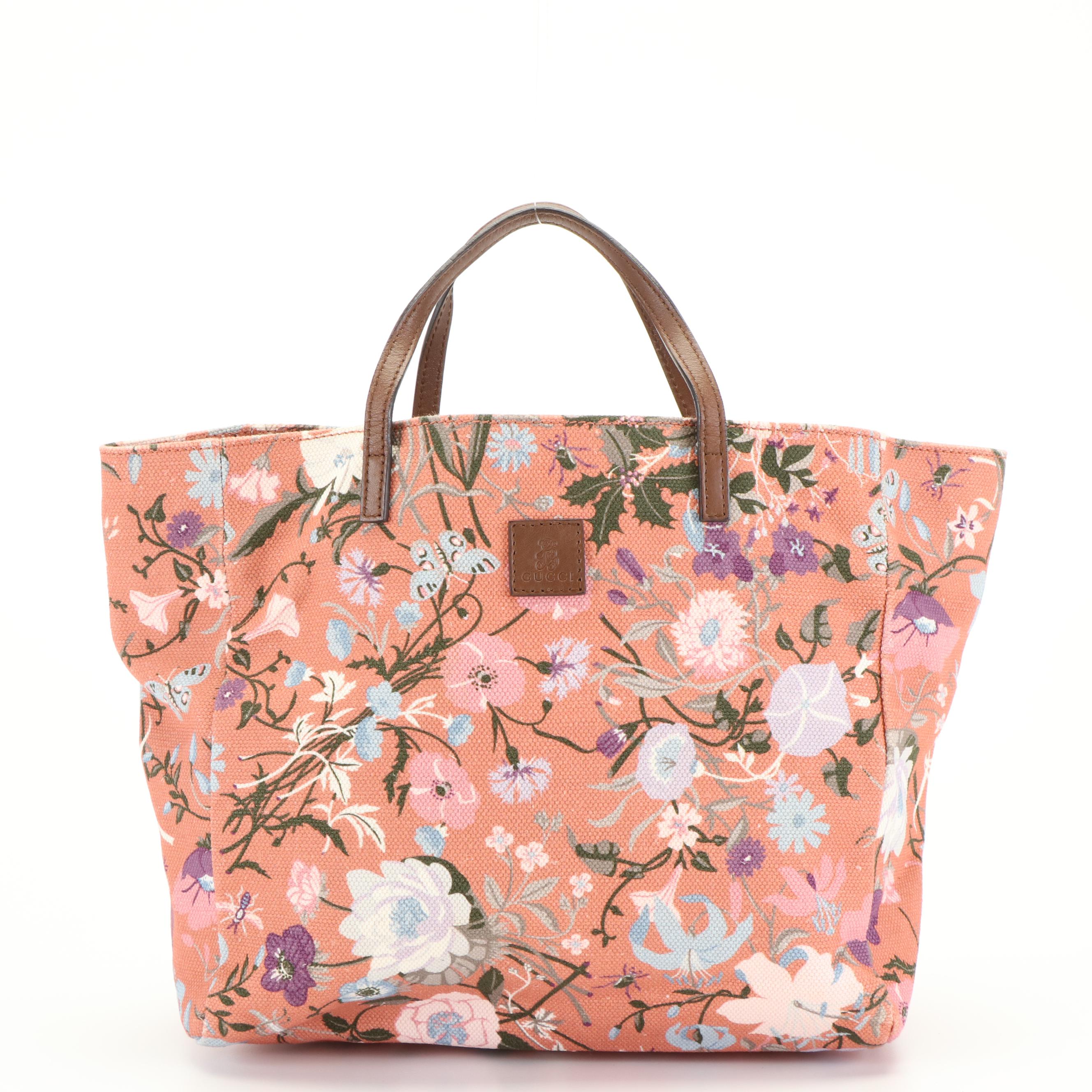Gucci Multicolor Floral Canvas Kids Tote