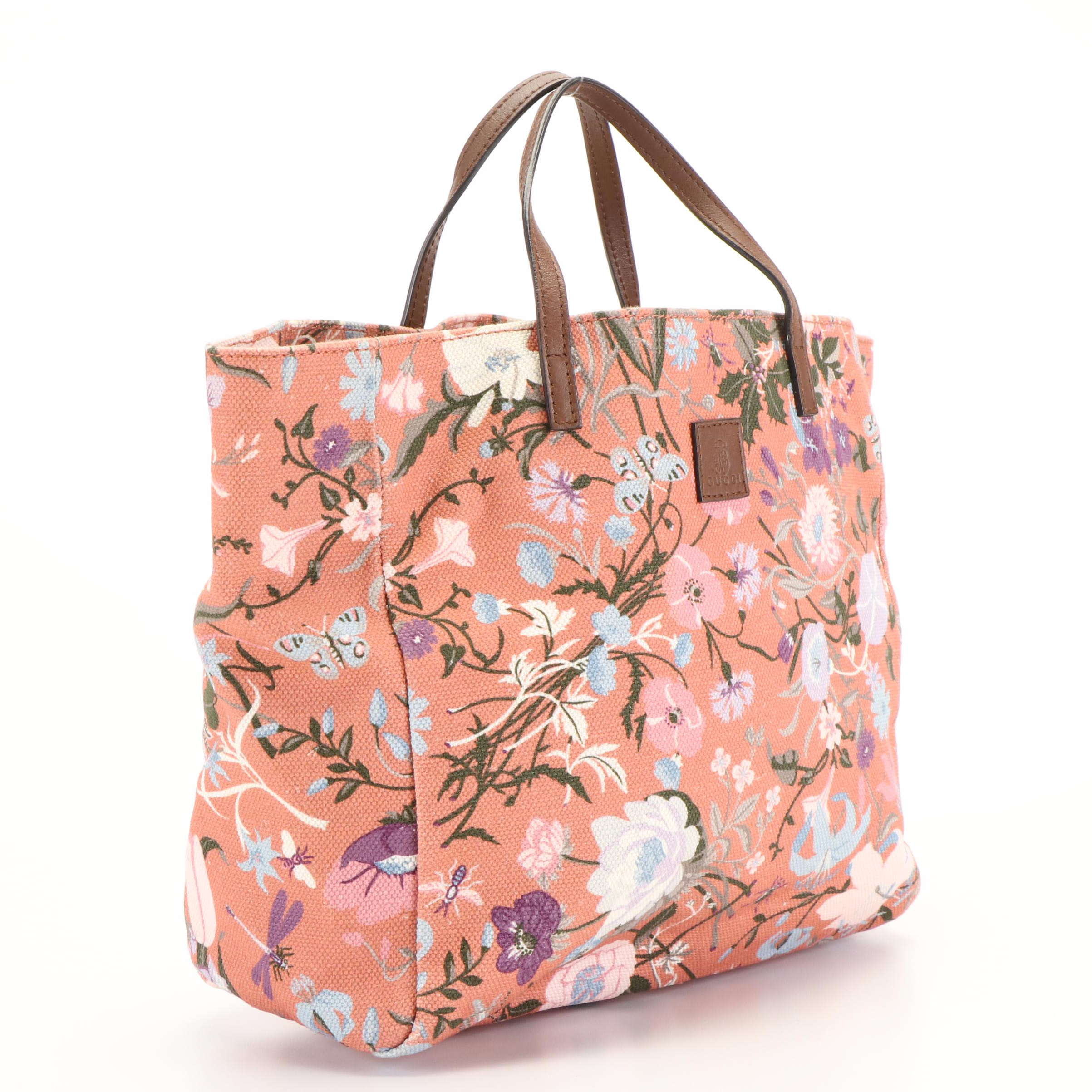 Gucci Multicolor Floral Canvas Kids Tote