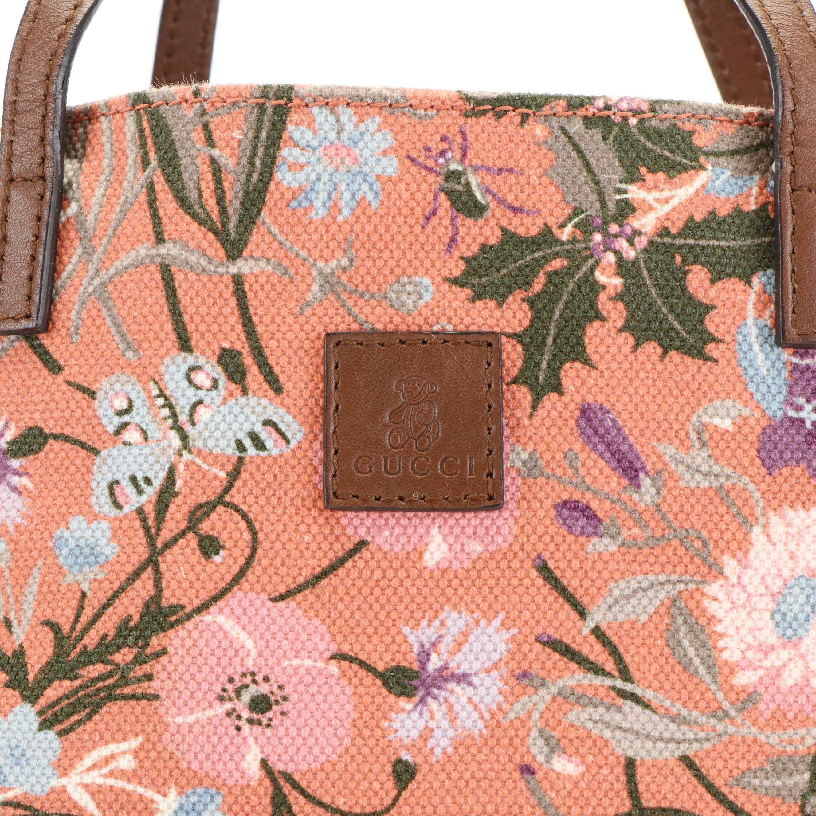 Gucci Multicolor Floral Canvas Kids Tote