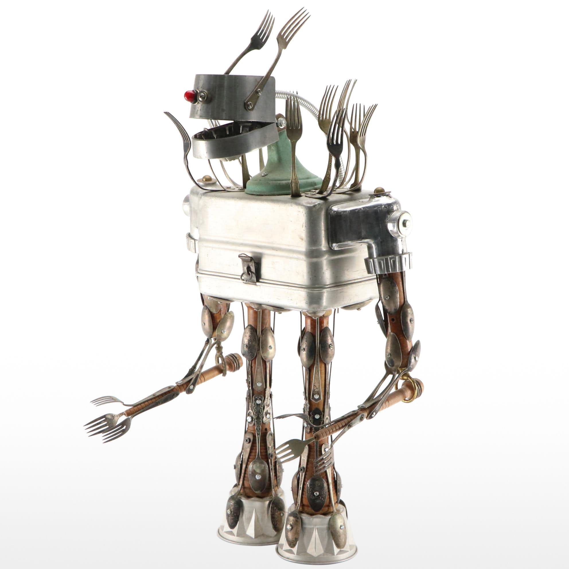 Brian Marshall Salvaged Metal Robot Sculpture "Annihilator," 2009