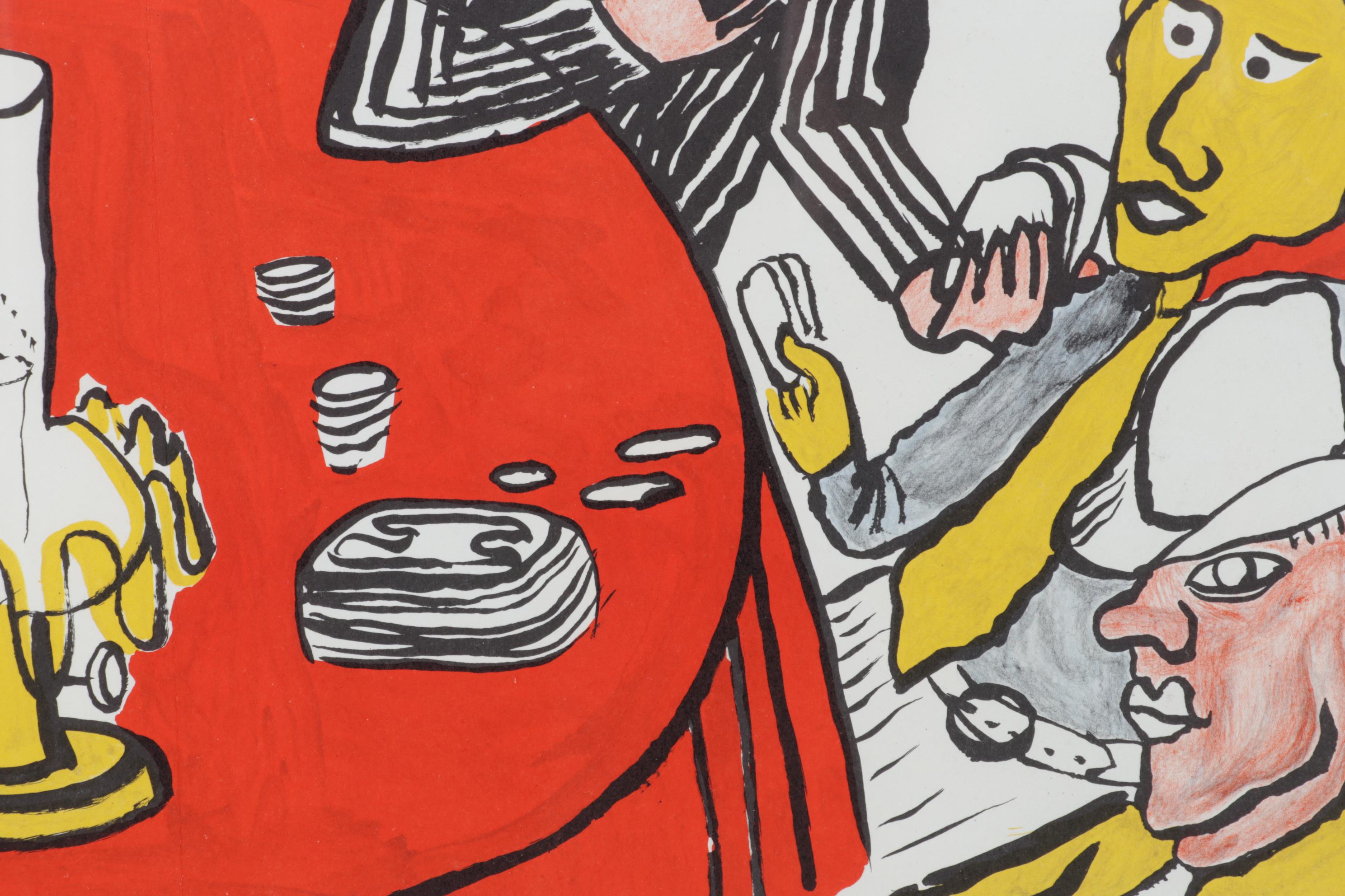 Alexander Calder Double-Page Color Lithograph for "Derrière le Miroir," 1975