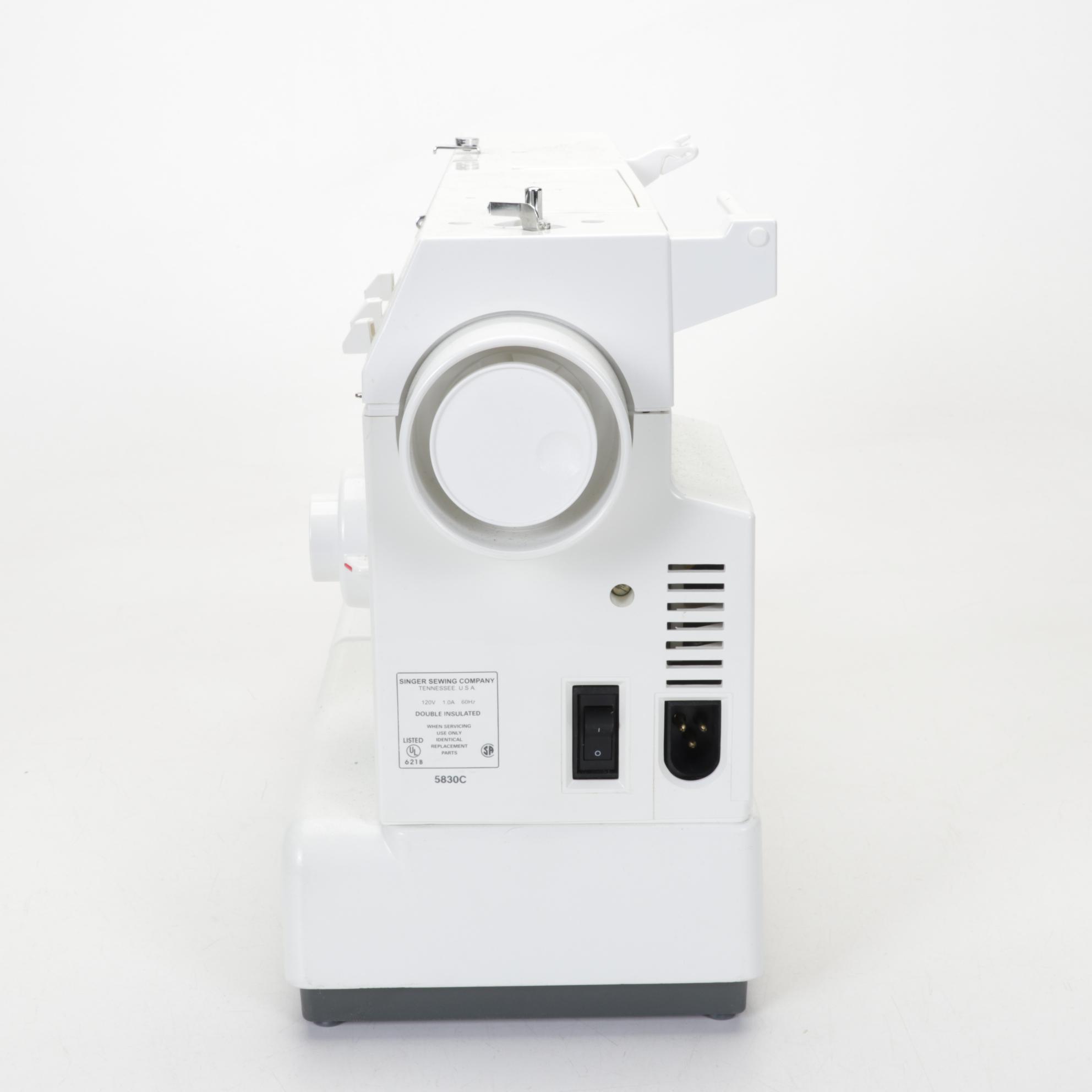 Singer 5830C Portable Sewing Machine With Booklet and Pedal, 1994