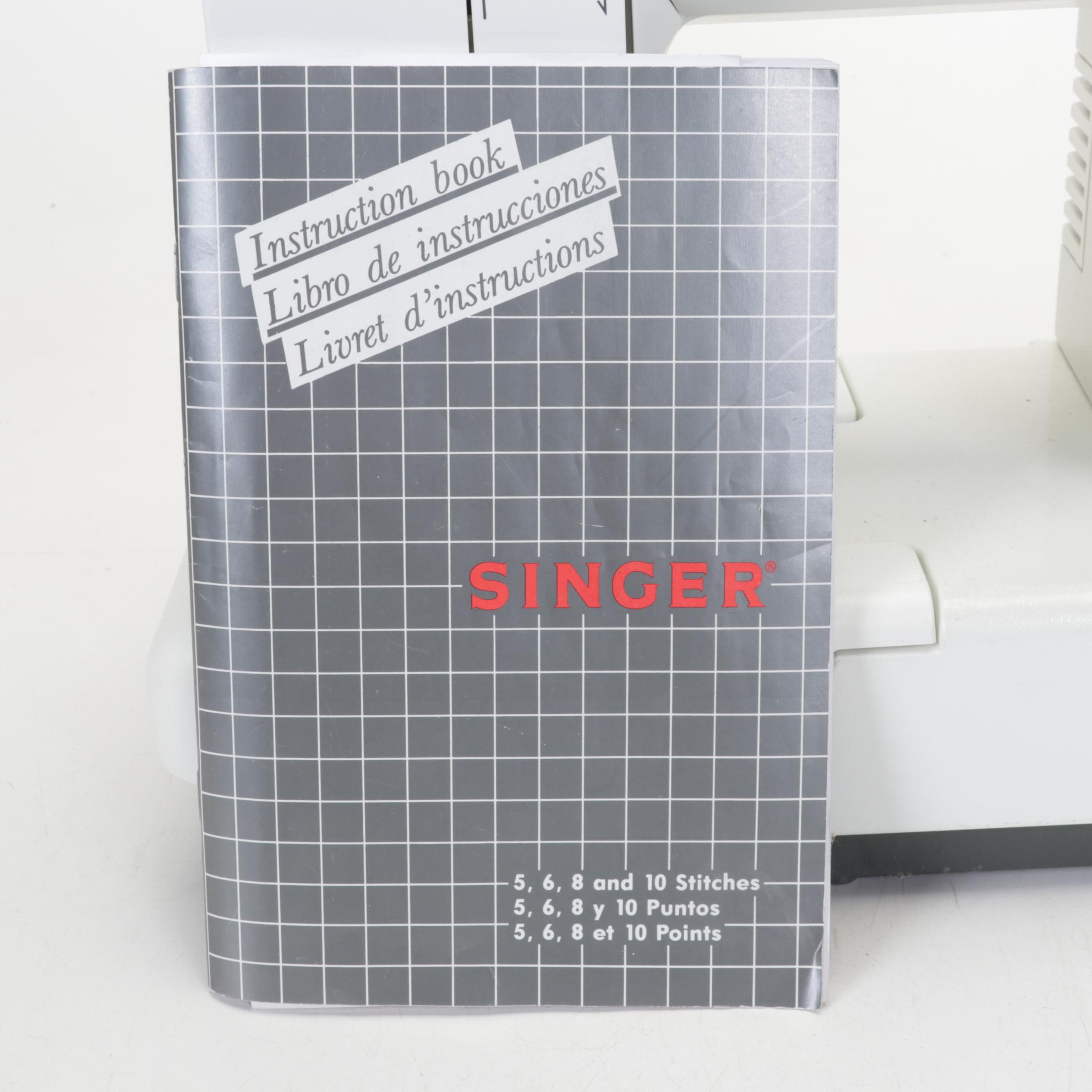 Singer 5830C Portable Sewing Machine With Booklet and Pedal, 1994