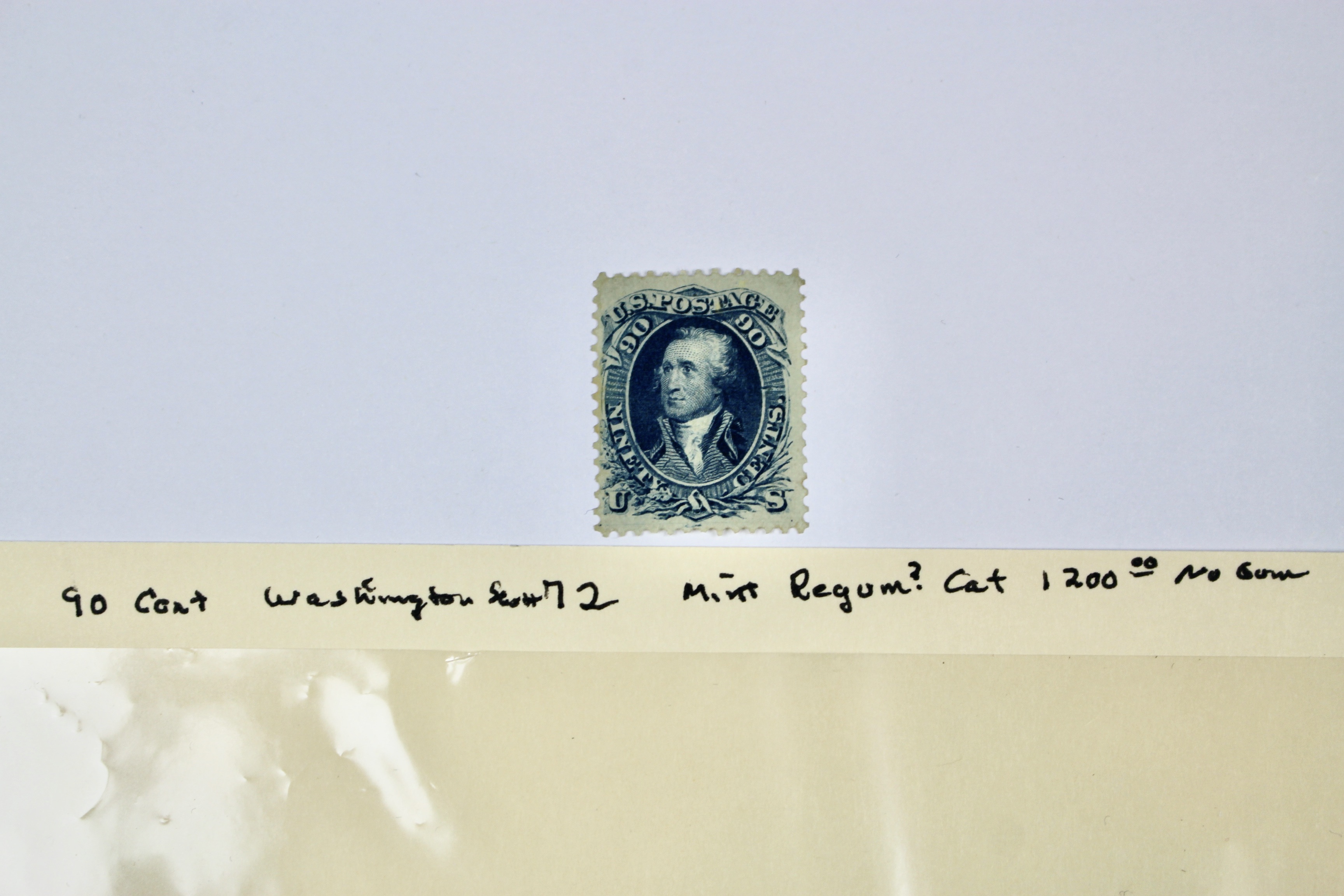 U.S. Scott #72 90-Cent Washington Postage Stamp