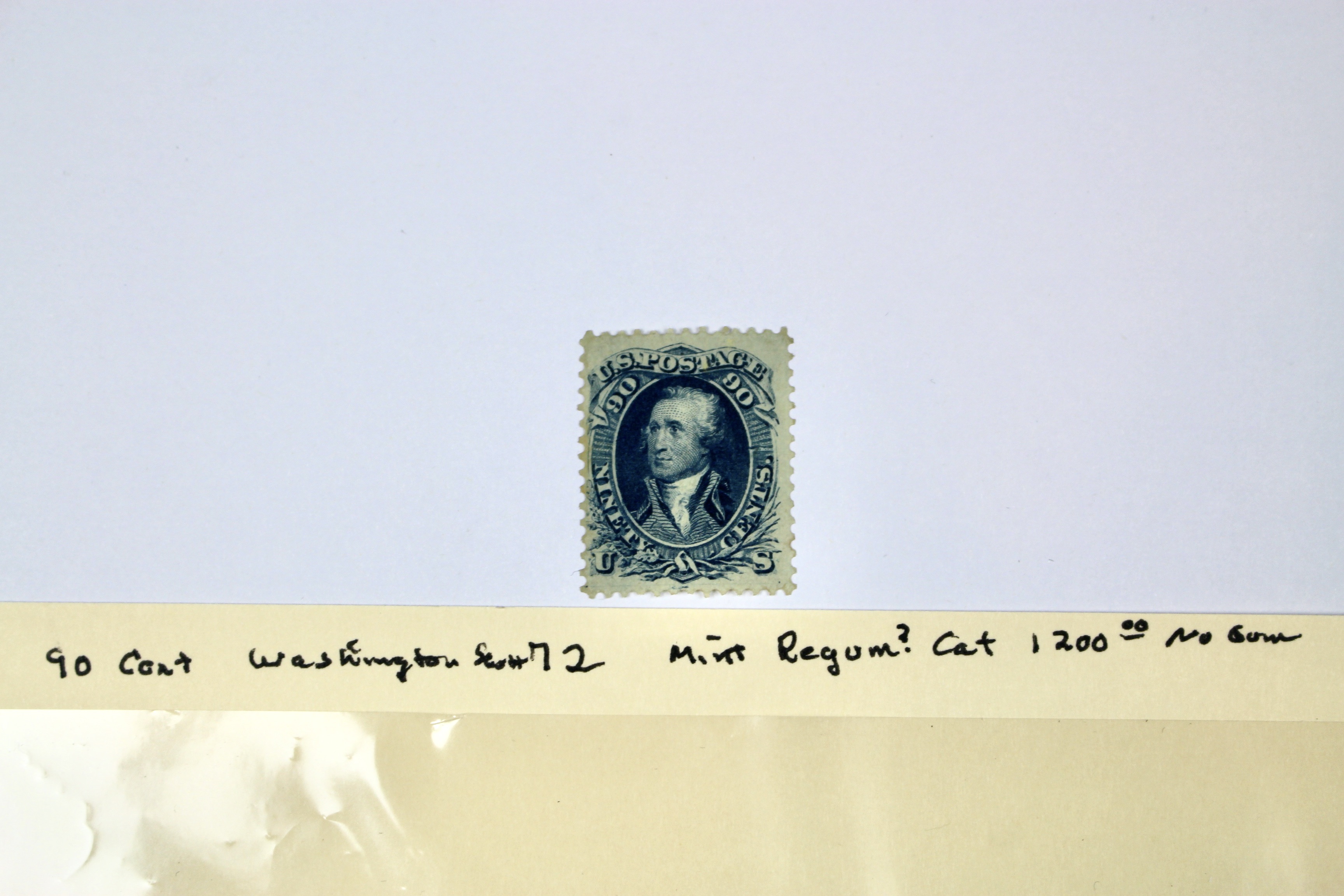 U.S. Scott #72 90-Cent Washington Postage Stamp