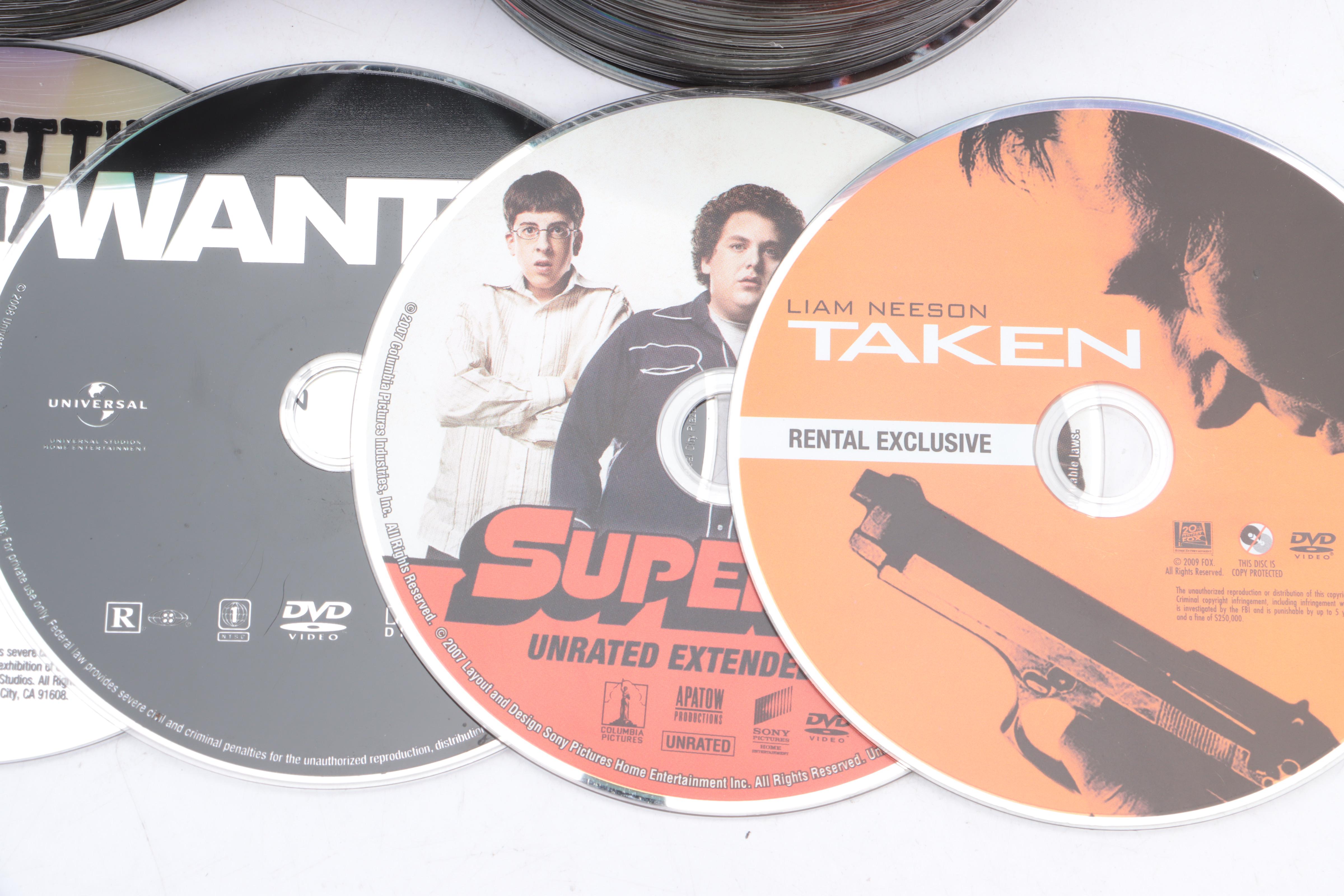 DVD Movie Collection with Video Games and Blu-Ray Discs