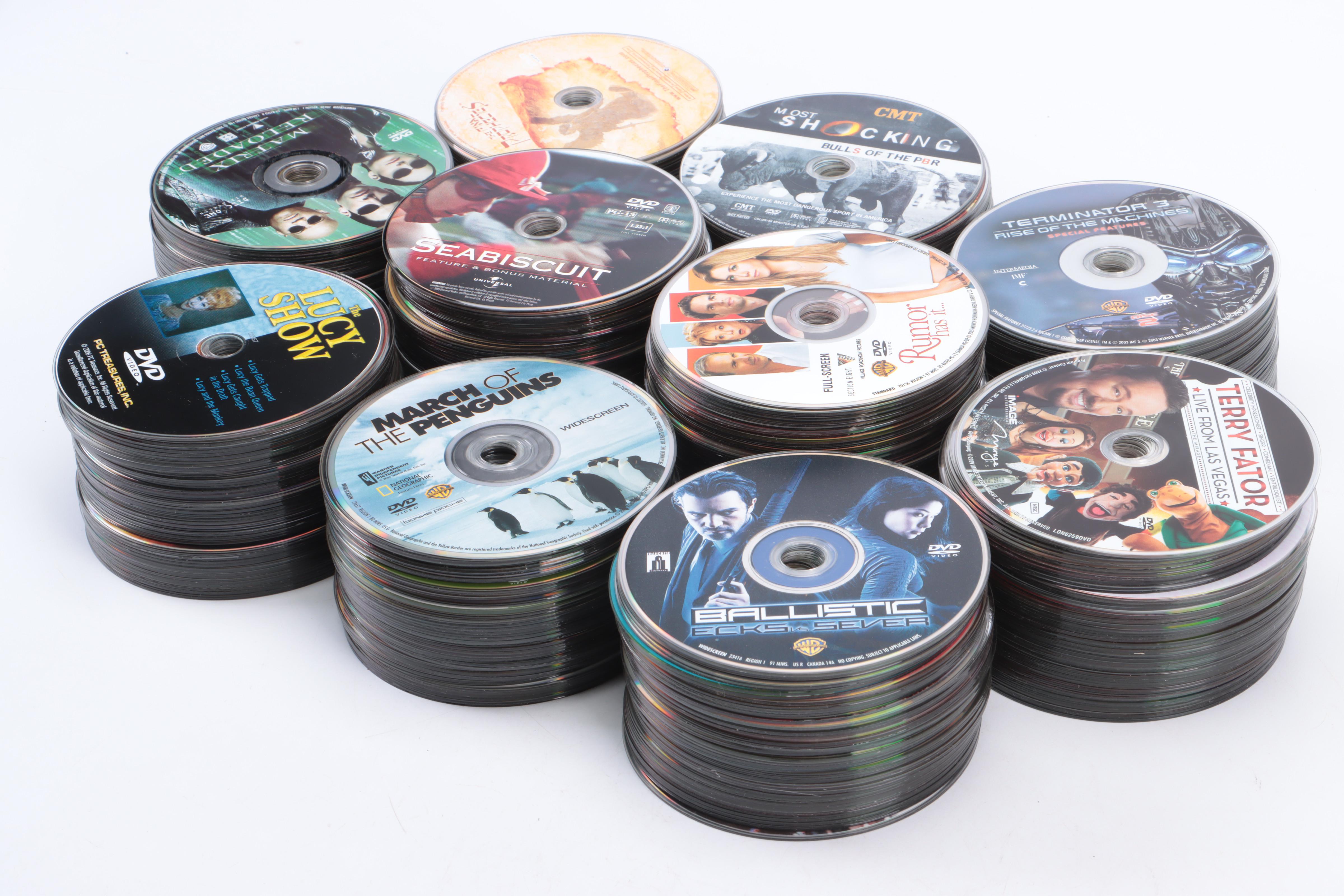DVD Movie Collection with Video Games and Blu-Ray Discs