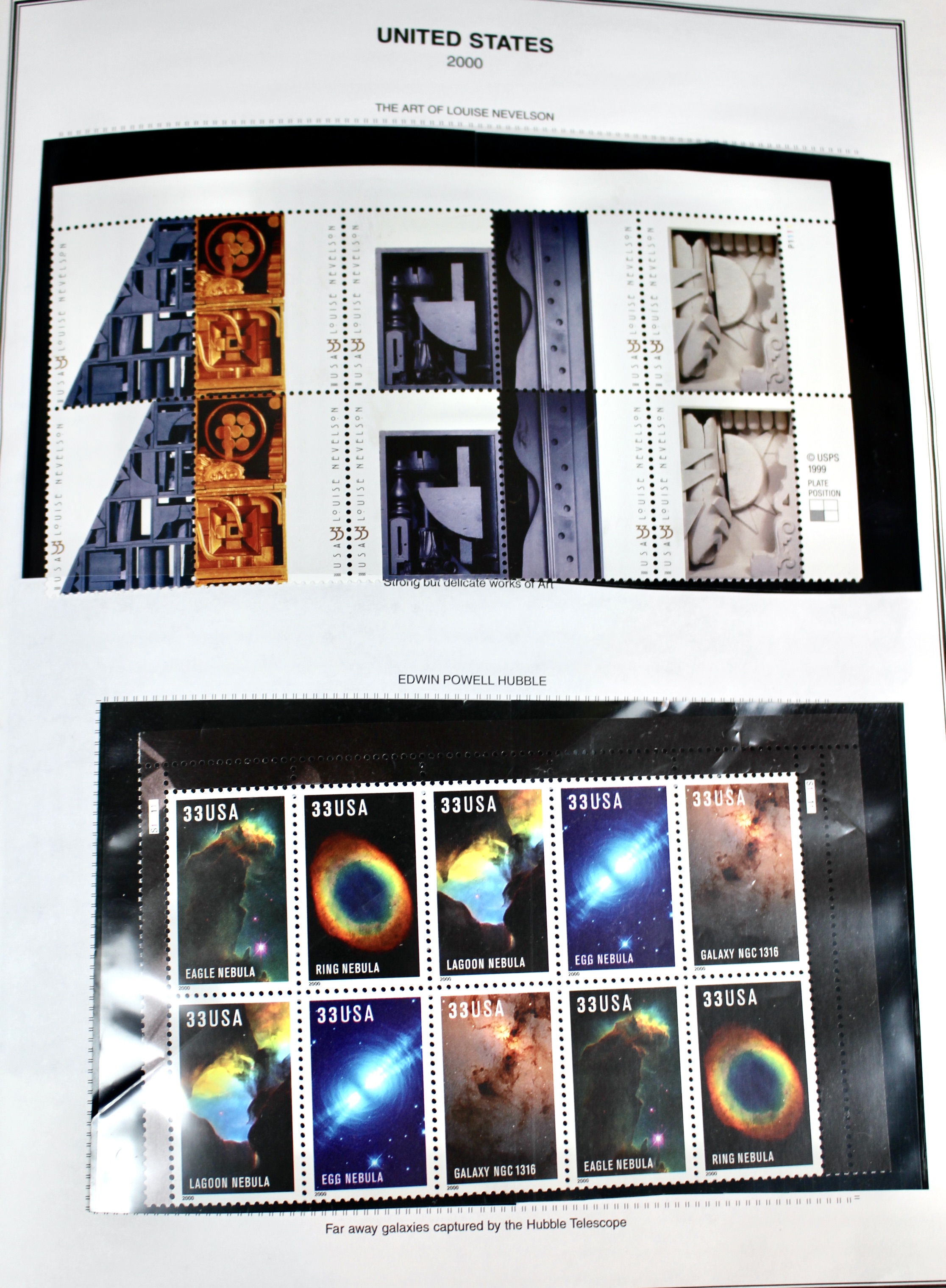 Mint Condition U.S. Postage Stamp Plate Blocks, 1999 to 2009