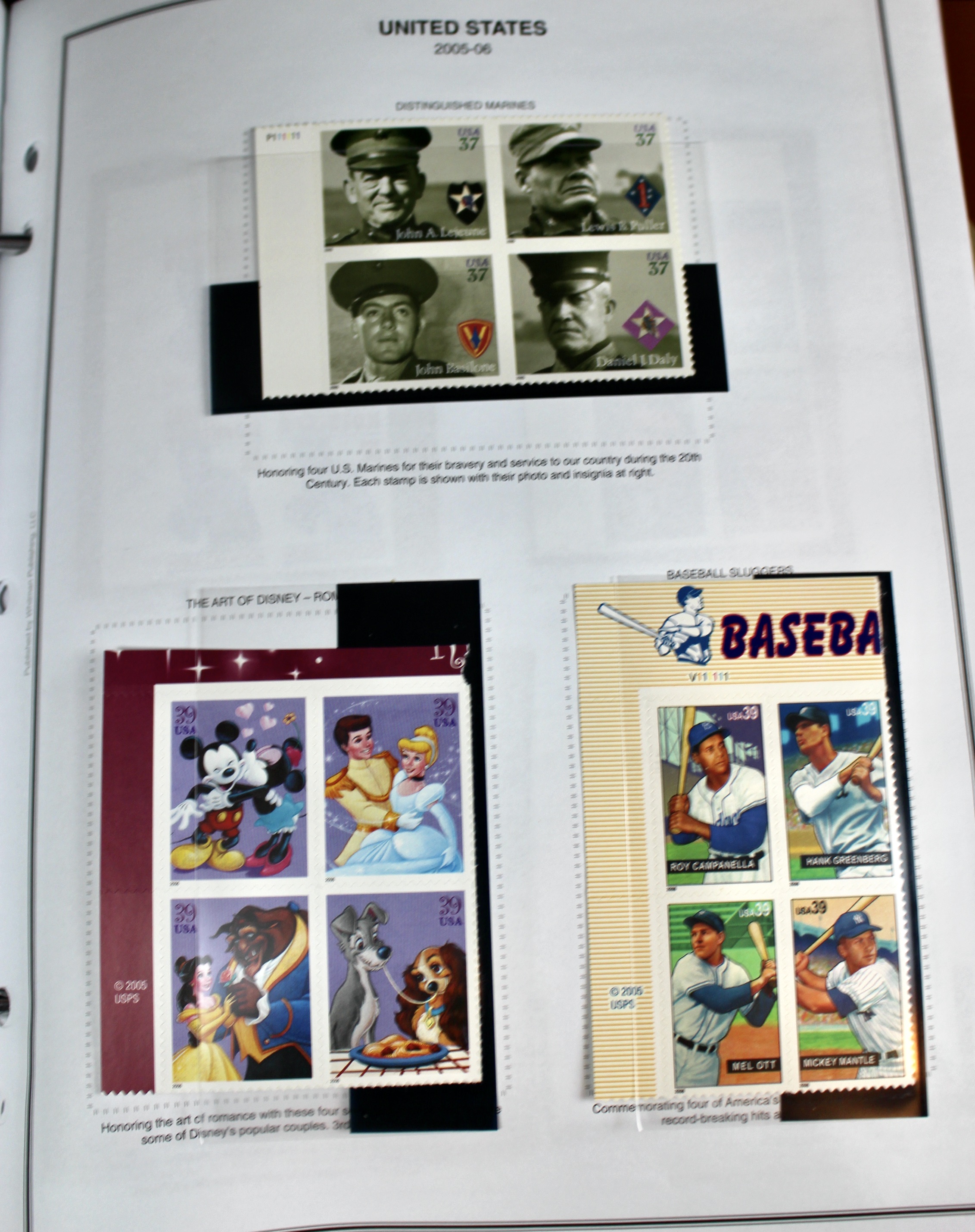 Mint Condition U.S. Postage Stamp Plate Blocks, 1999 to 2009