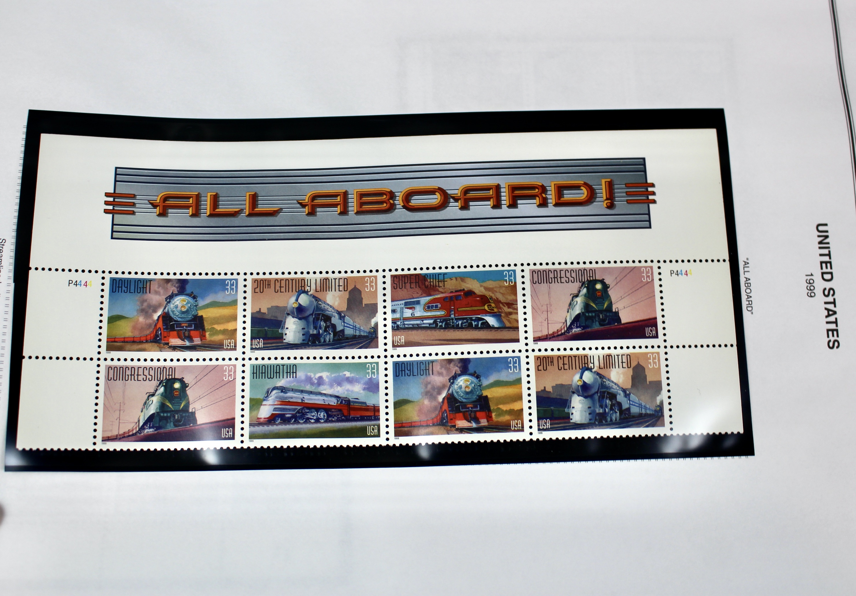 Mint Condition U.S. Postage Stamp Plate Blocks, 1999 to 2009