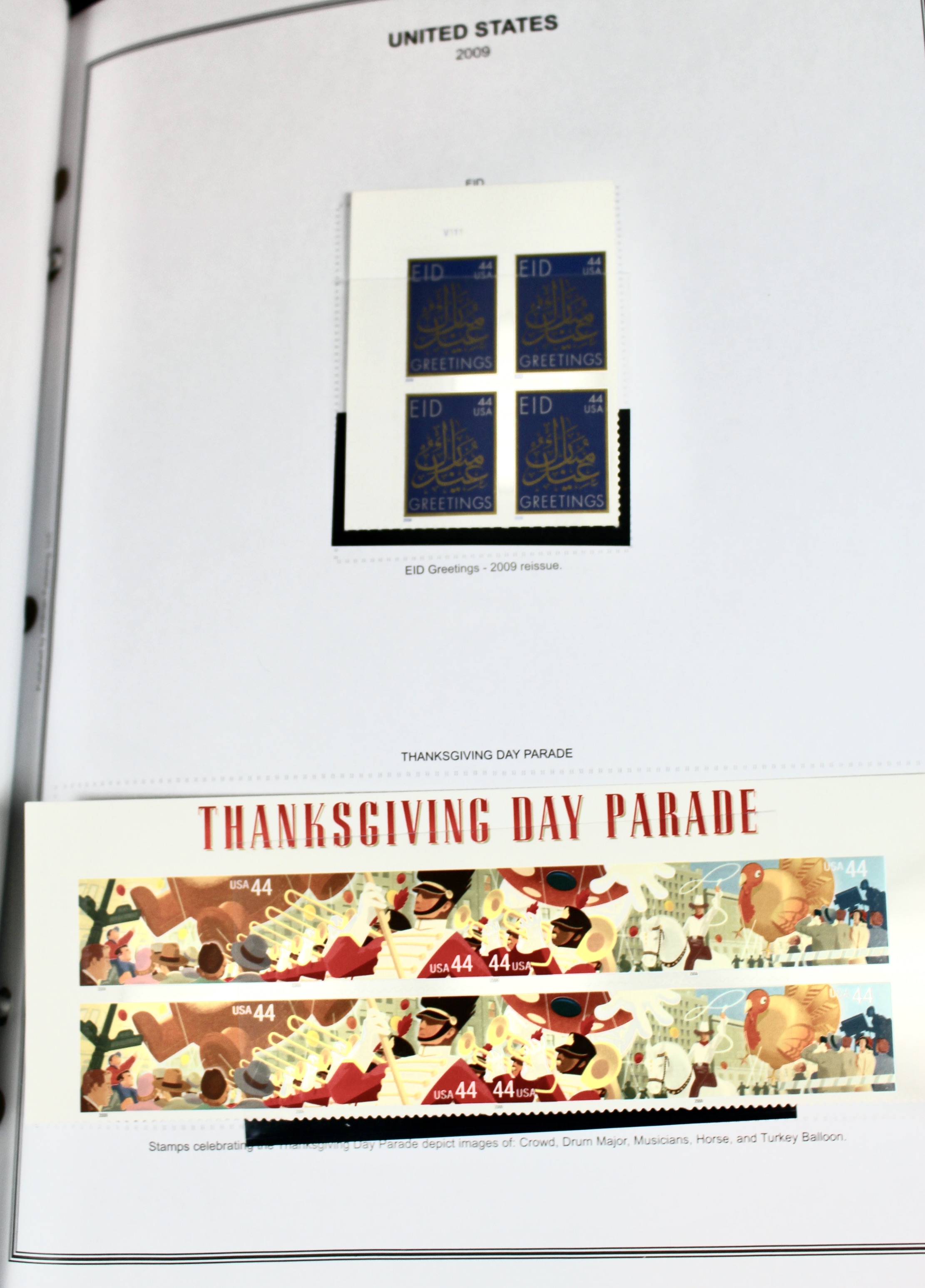 Mint Condition U.S. Postage Stamp Plate Blocks, 1999 to 2009