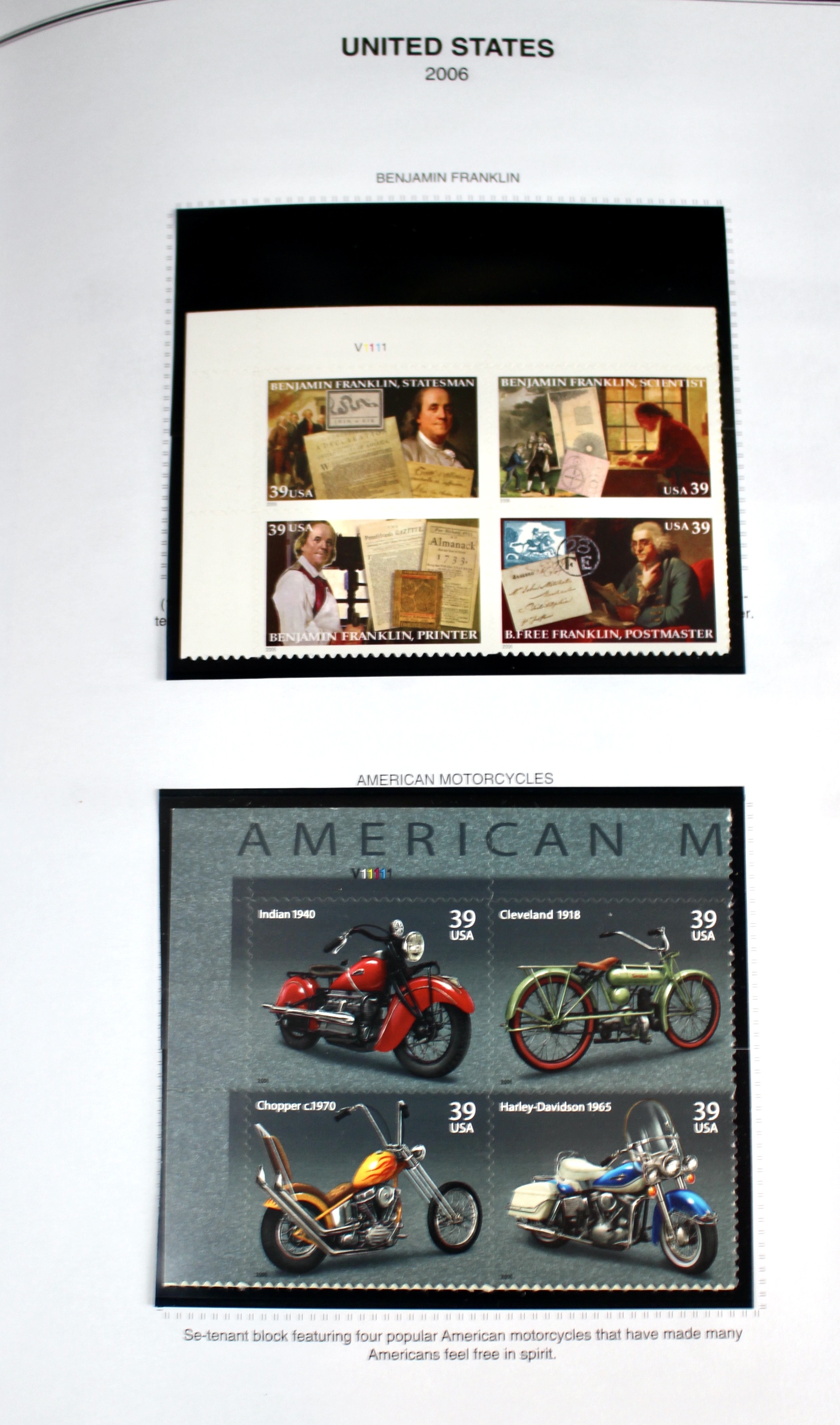Mint Condition U.S. Postage Stamp Plate Blocks, 1999 to 2009