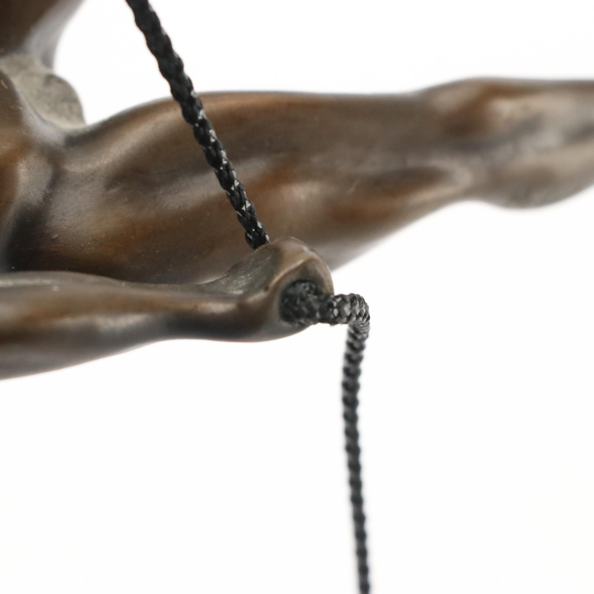 Roberto Gutierrez Bronze Sculpture of Wall Climber "Climber II"