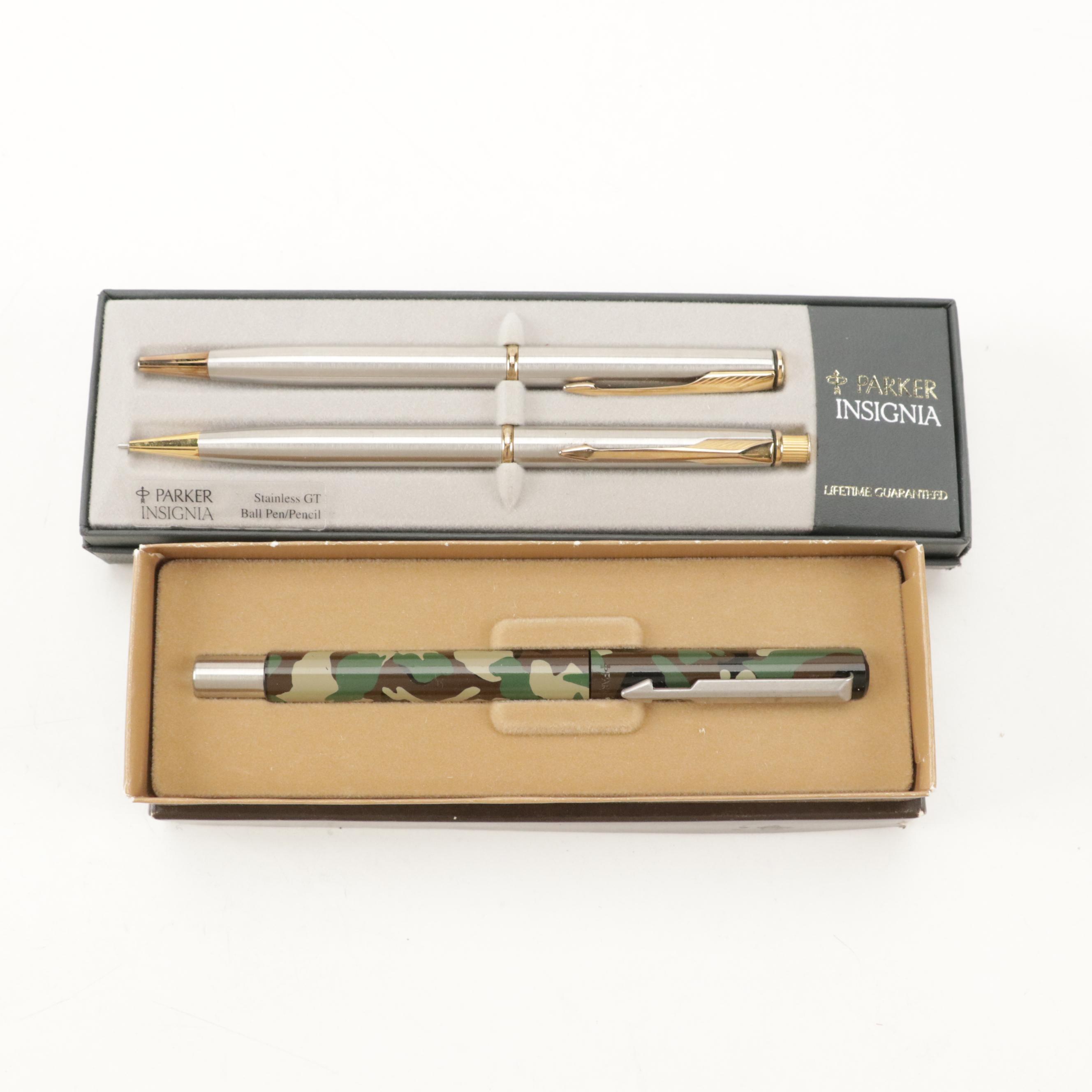 Parker "Insignia" and "Jotter" Pen and Pencil Sets and Other Parker Pen