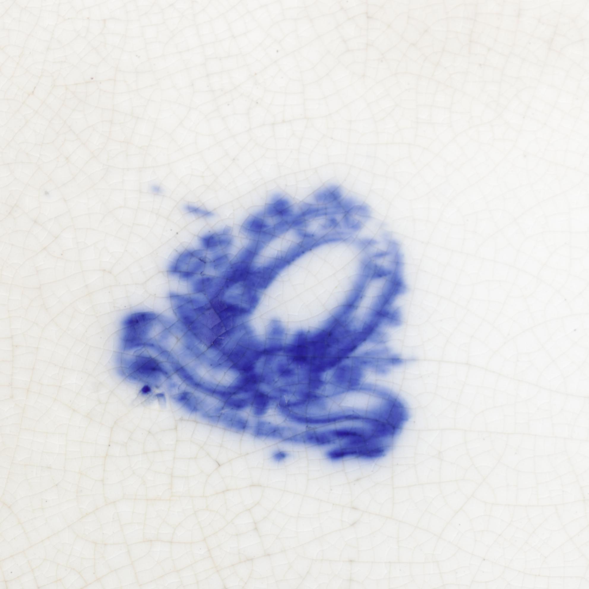 Cauldon, England "Candia" Flow Blue Ironstone Platter, Early 20th C.