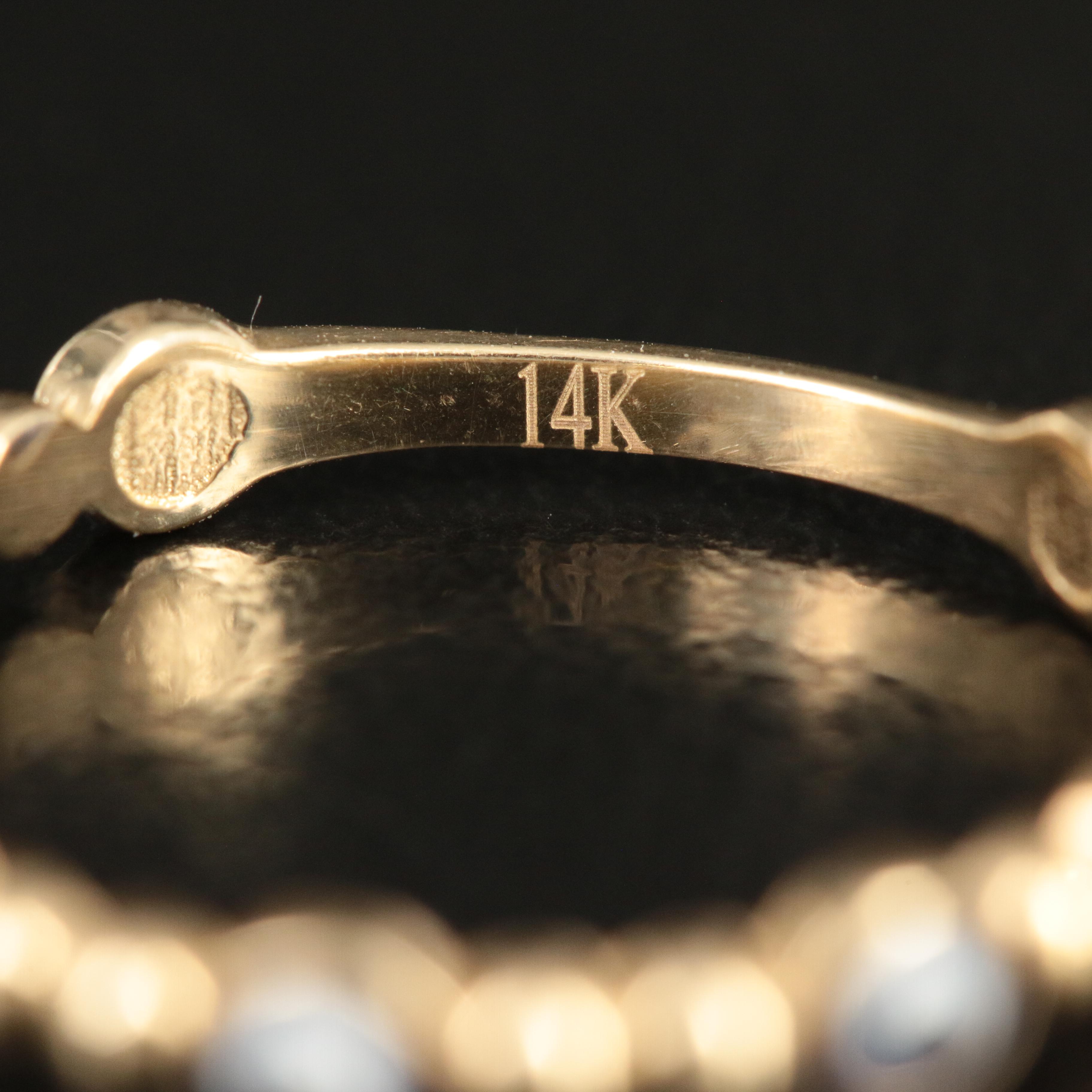 14K Evil Eye Band