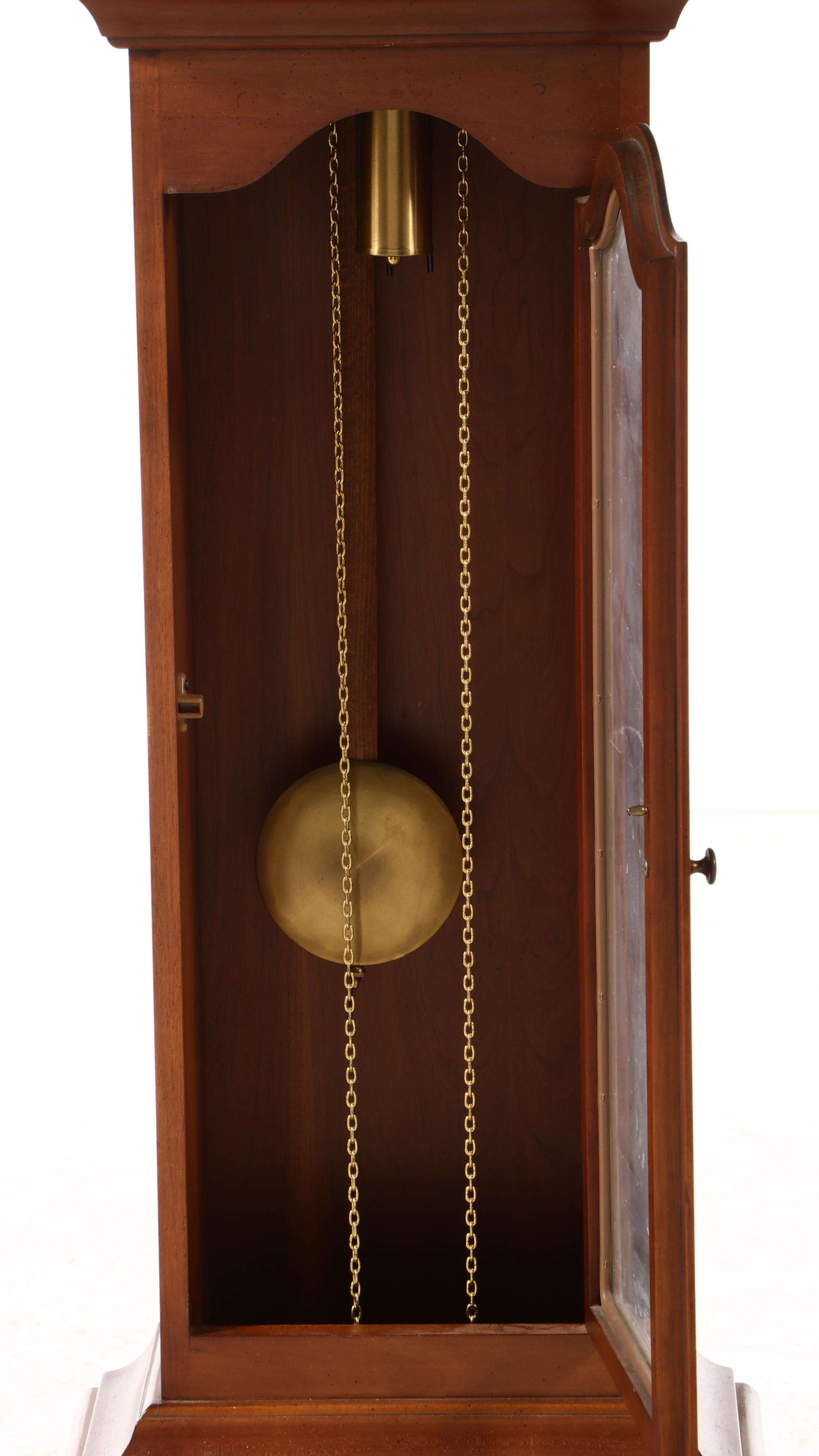 Colonial Mfg. of Zeeland Maple Case Grandmother Clock, Mid to Late 20th Century