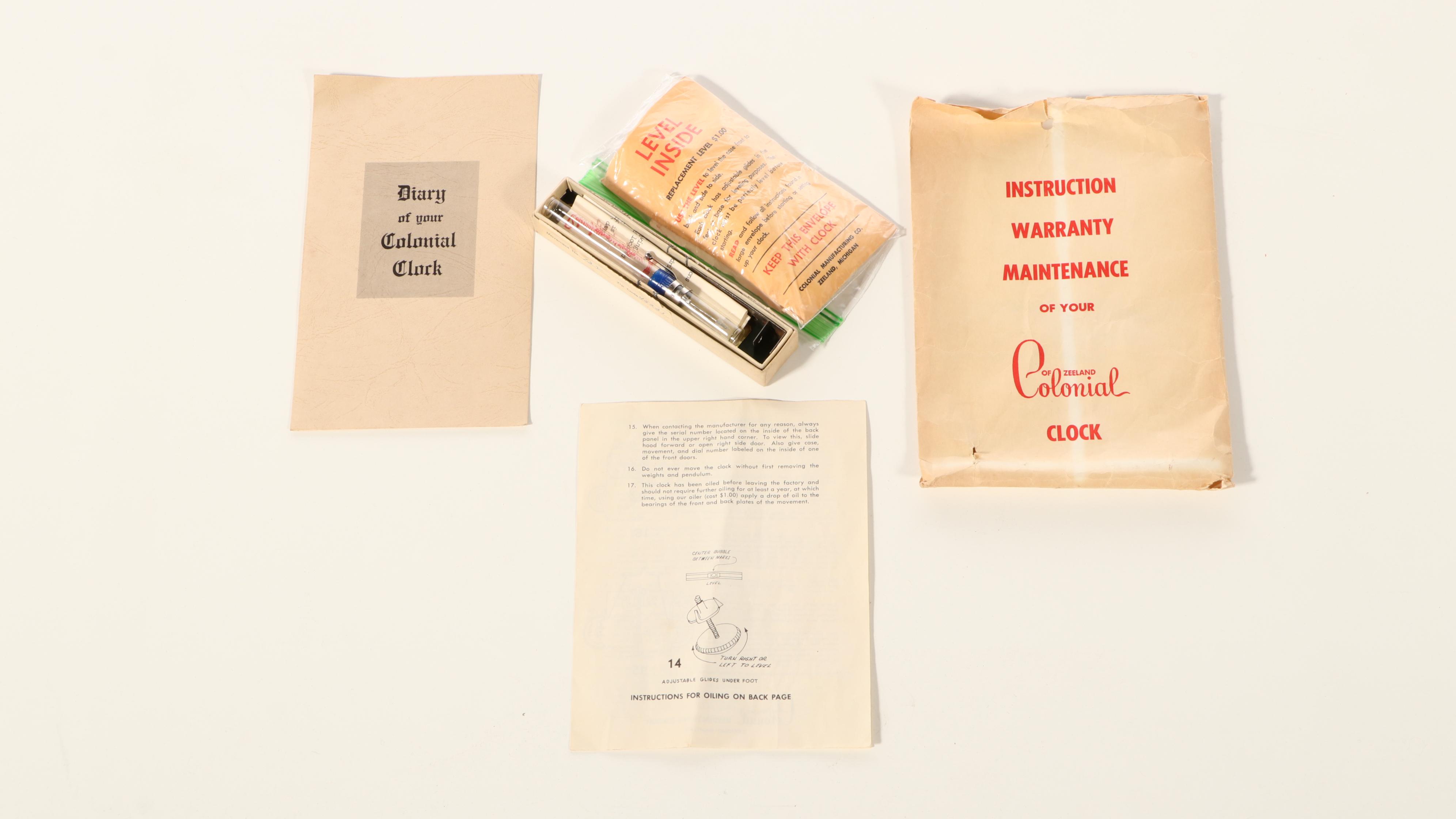 Colonial Mfg. of Zeeland Maple Case Grandmother Clock, Mid to Late 20th Century