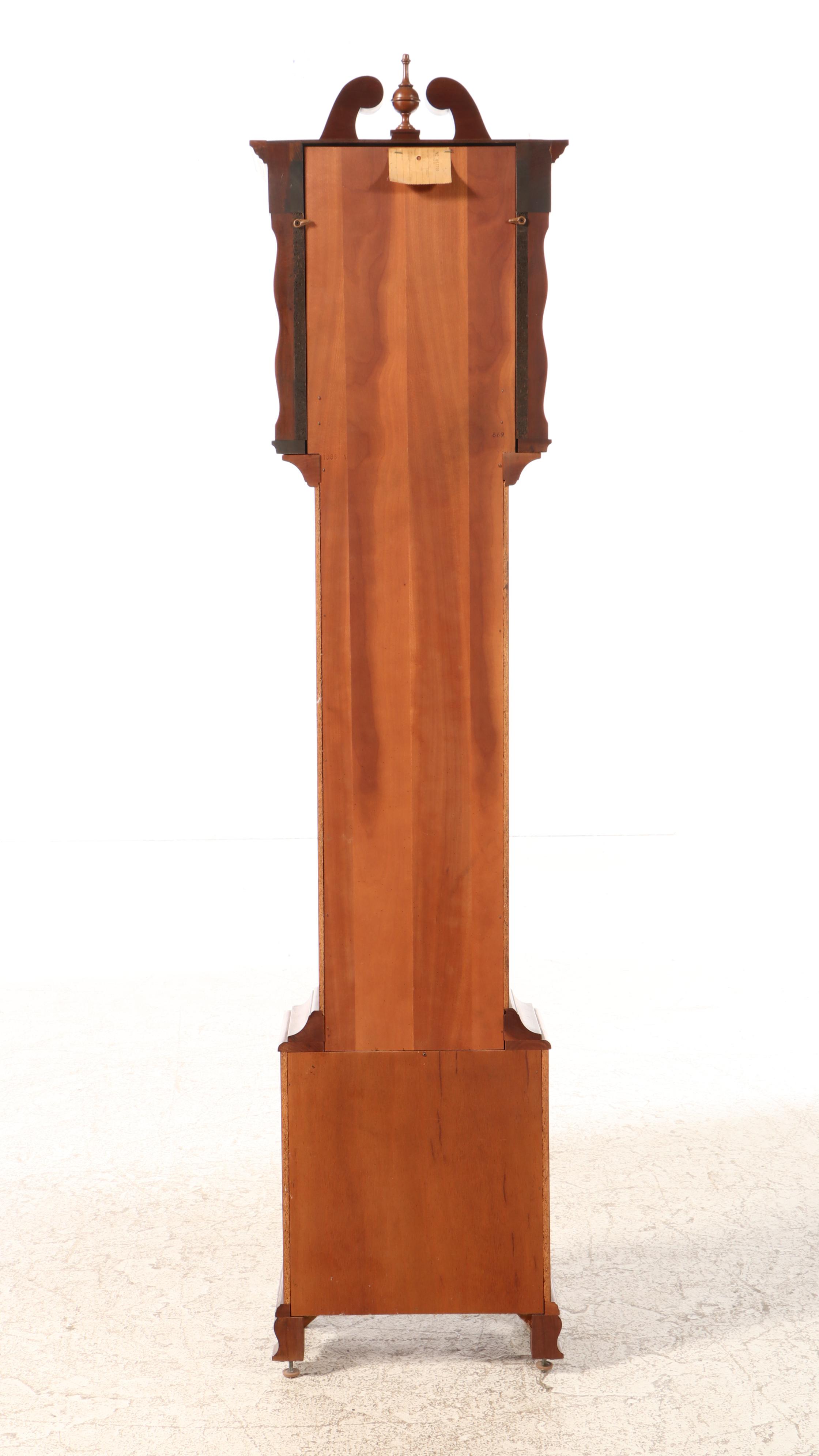 Colonial Mfg. of Zeeland Maple Case Grandmother Clock, Mid to Late 20th Century